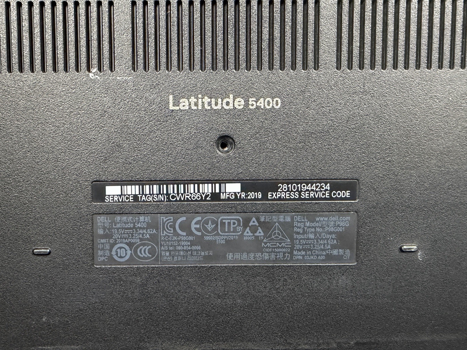 Dell Latitude 5400 Intel Core i7 8th Gen NO RAM No Drive/OS Laptop READ DESC!!