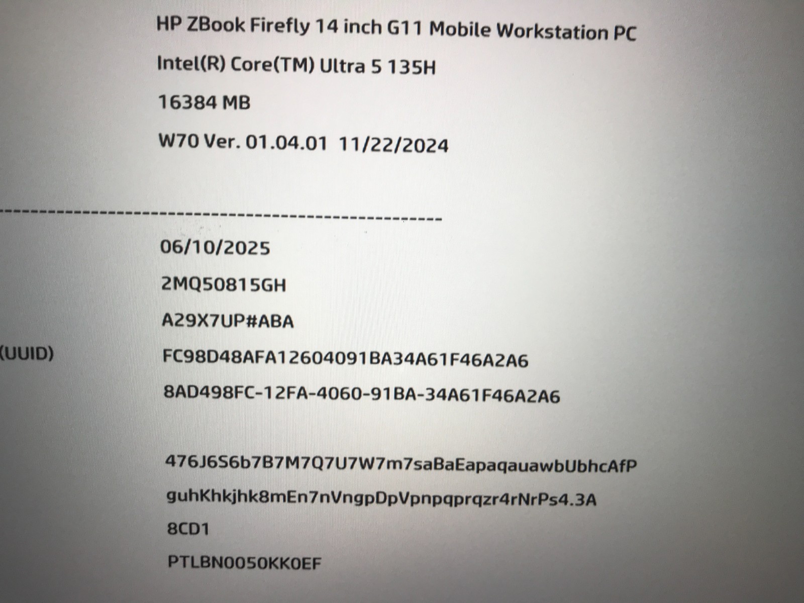 Lot Of 4 / HP ZBook Firefly 14 G11 / Intel Core Ultra 5 135H / No RAM / No SSD