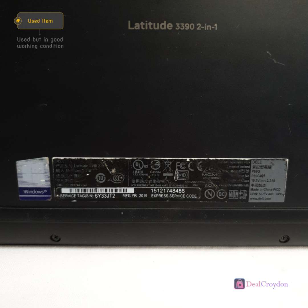 DELL LATITUDE 3390 2 IN 1 LAPTOP CORE I5-8250U 8GB RAM 256GB SSD WIN 11 COMPUTER