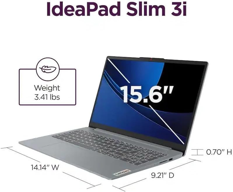 Lenovo IdeaPad Slim 3i 15.6″ FHD Laptop Intel Processor N150 8GB RAM 128GB UFS