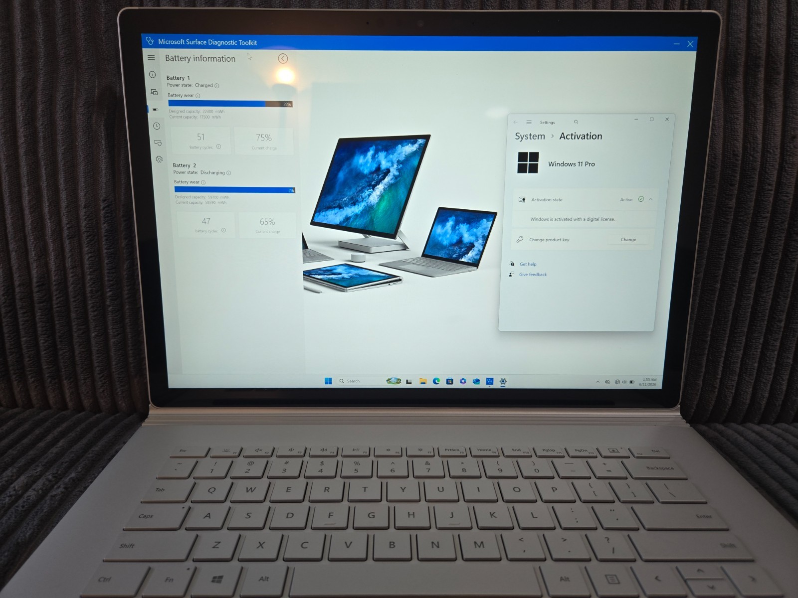Microsoft Surface Book 3 15″ (256GB SSD, Intel i7-1065G7 GTX 1660 Ti 16GB RAM)