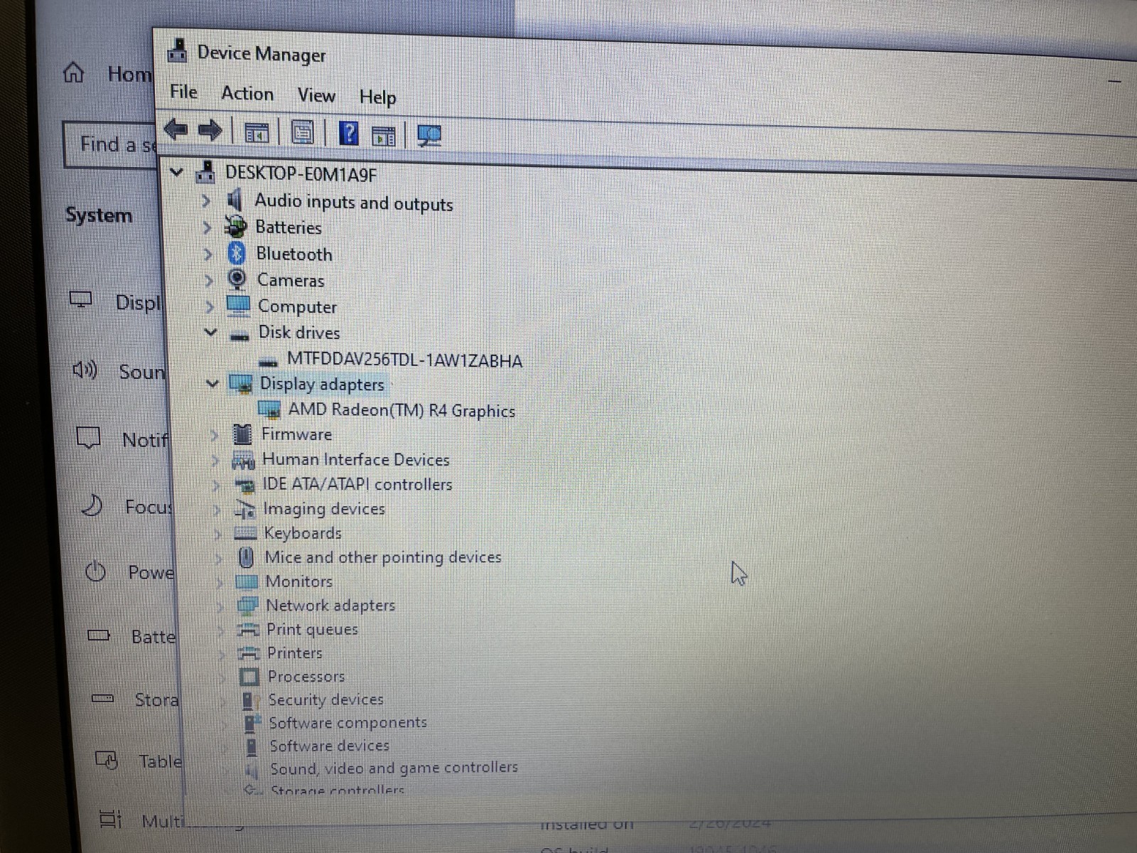 HP 255 G7 15.6” AMD A6-9225 @2.60GHz 8GB RAM 256GB SSD Win10Pro AMD Radeon R4
