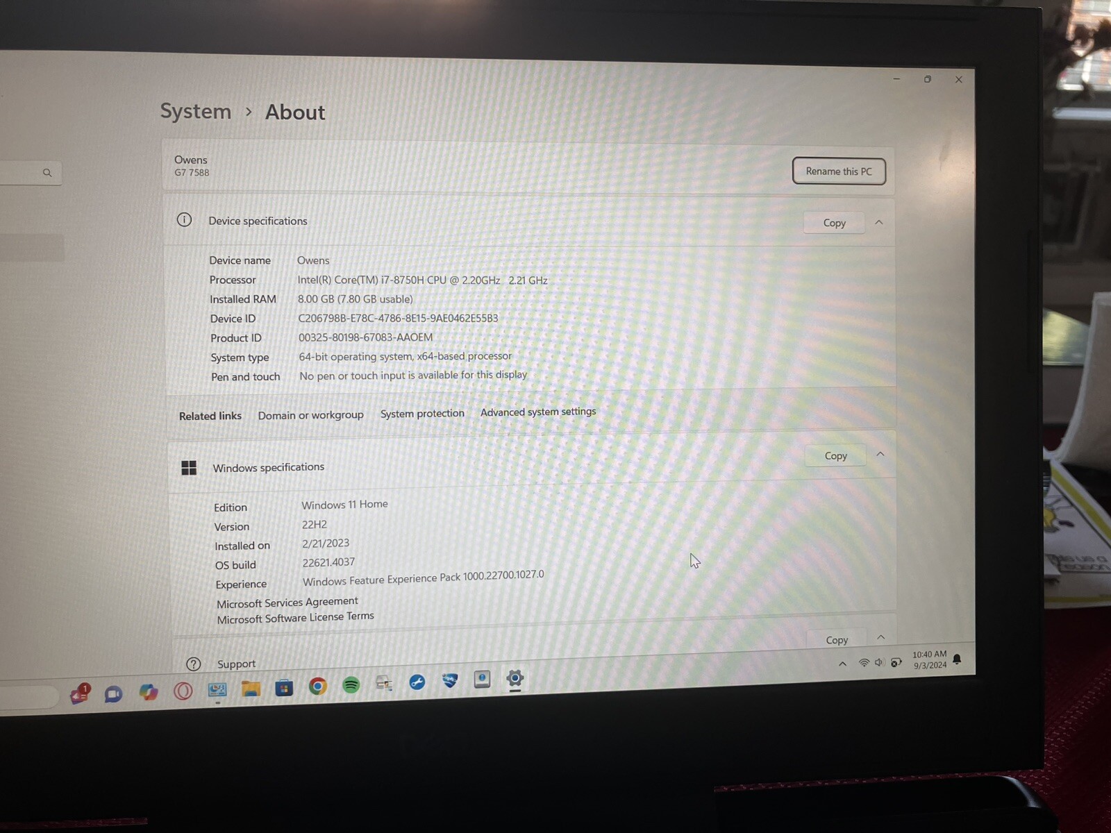 Dell G7 15.6″, UPGRADED SSD (2TB SSD, Intel Core i7 GTX 1060 MAX-Q