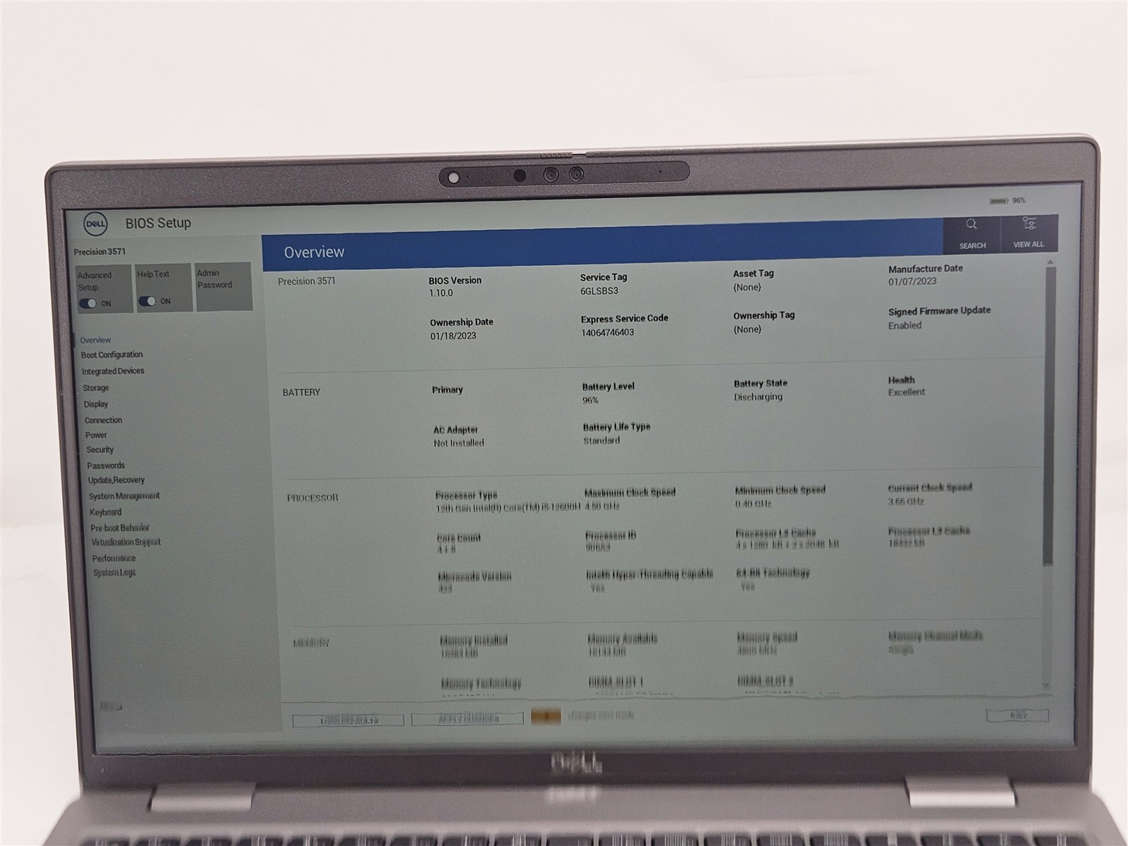 Dell Precision 3571 P104F 15.6″ i7-12800H 2.4GHz 16GB 256GB T600 Gray No OS