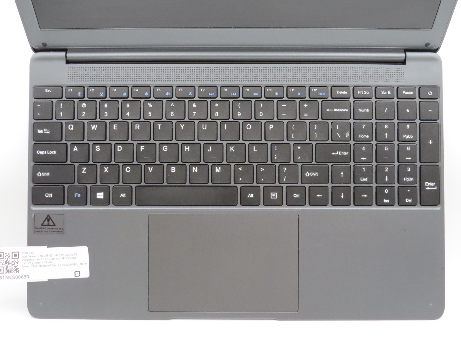 SGIN X15 | Celeron N095 @ 1.4GHz | 12GB DDR4 | 15.6″ | No HDD/OS/AC PARTS