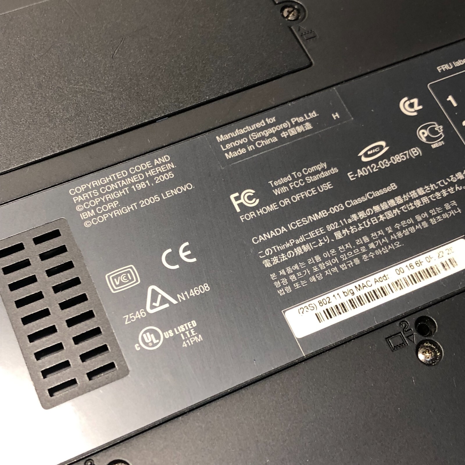 IBM Thinkpad Type 2668 Laptop SOLD AS IS (System Error)
