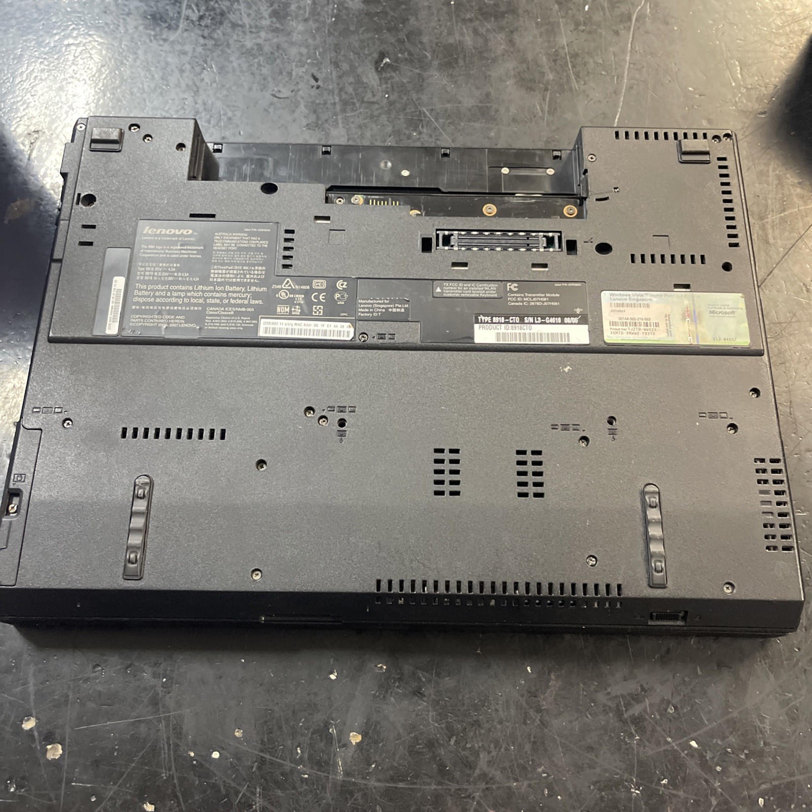 Lenovo ThinkPad R61 15″ Laptop Intel Celeron 540-Missing battery