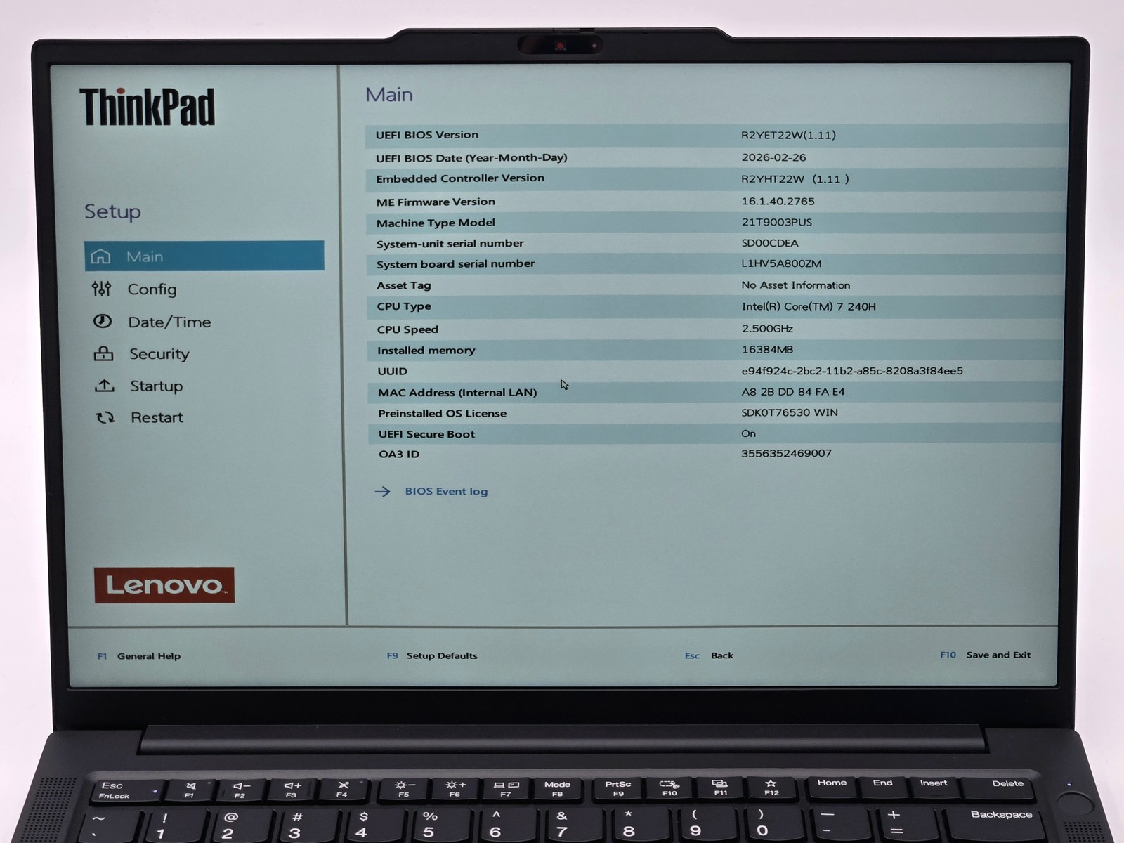 Lenovo ThinkPad E14 Gen 7 14″ Touch Core 7 240H 16GB 512GB W11P Open Box
