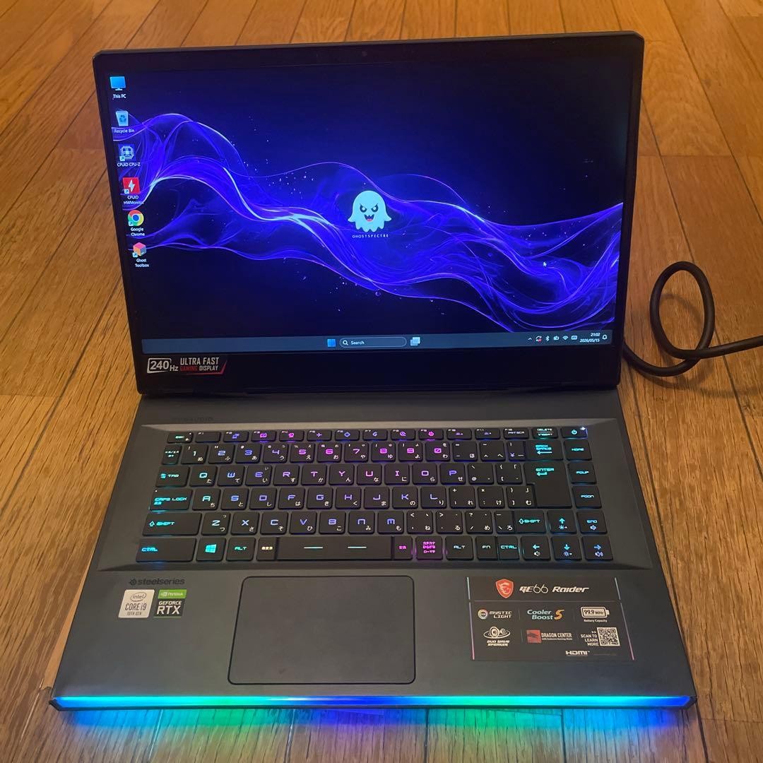 MSI GE66 Raider i9-10980HK 16GB 256GB SSD Windows 11 Pro Office 2021 Junk