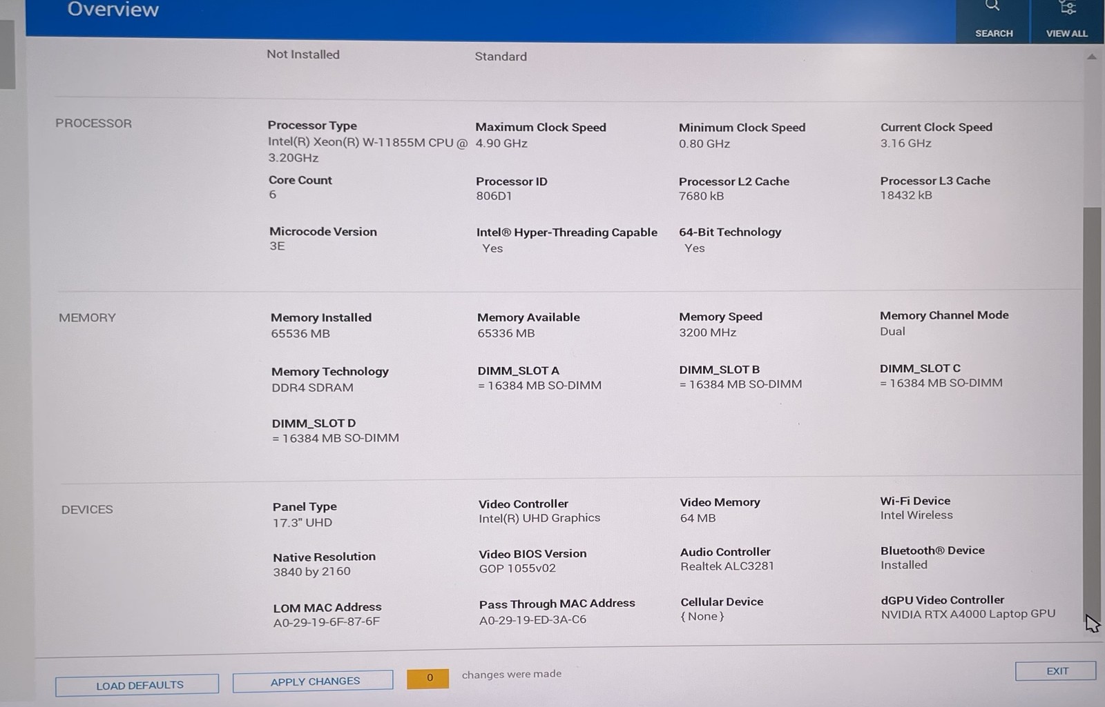 Dell Precision 7760 17″ Xeon 3.2Ghz 64GB Ram 1TB SSD–GRADE D