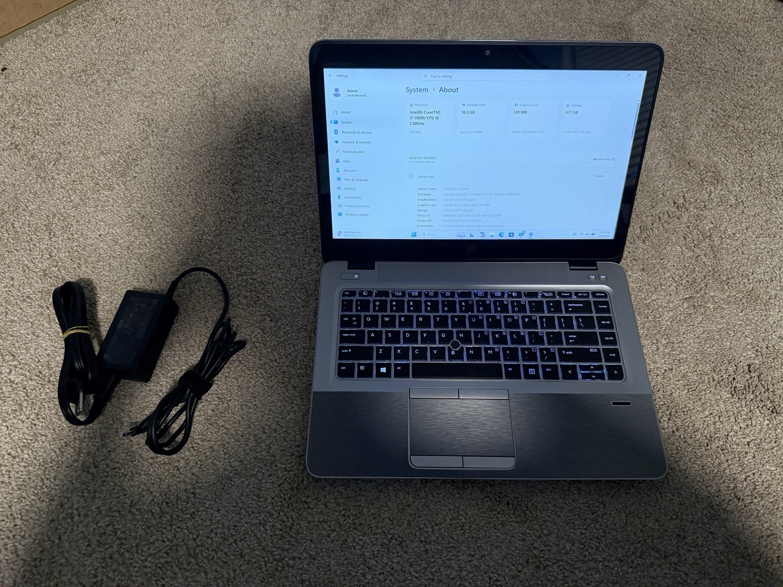 HP EliteBook 840 G4 Laptop (Touchscreen)