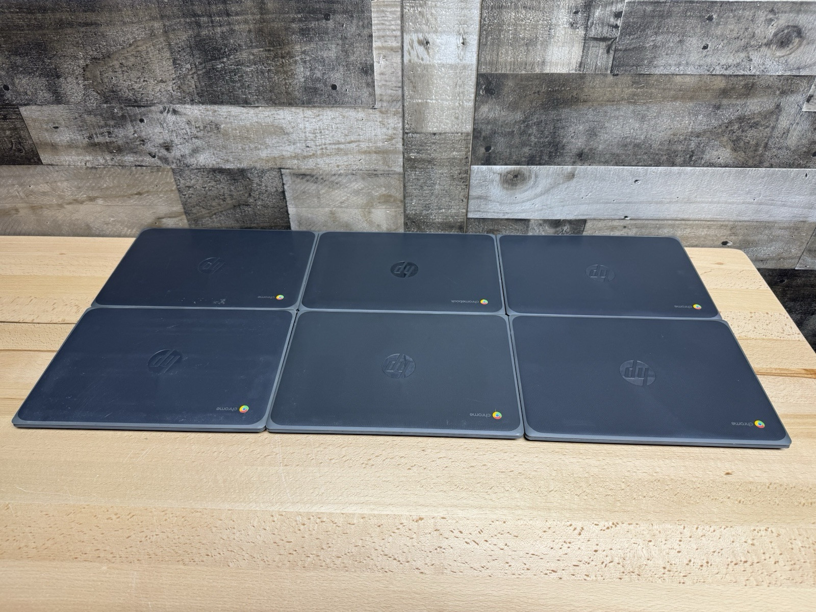 Lot of (6) HP Chromebooks 11A G8 EE AMD A4-9120C RADEON R4 1.60GHz 4 GB RAM 32GB