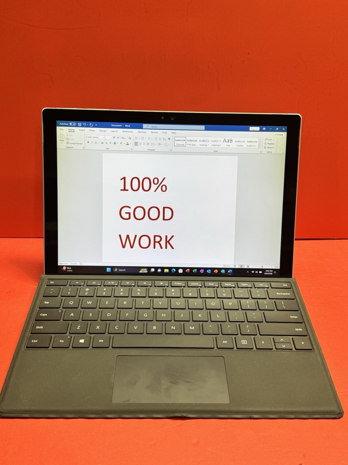 Microsoft Surface Pro 4 13″ 6th i5-2.30GHz 4GB RAM 128GB Windows 11pro