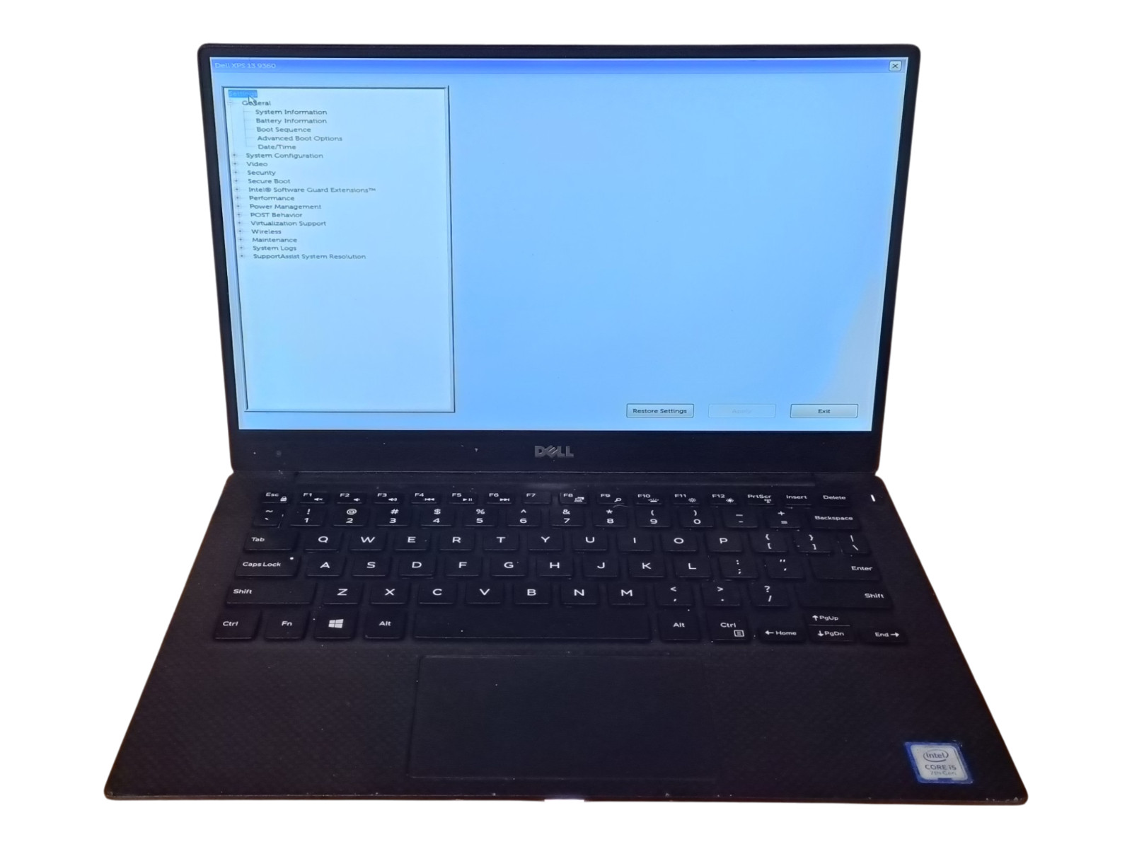 Dell XPS 13 9360 sku6708 i5-7200U 3.1 GHz 8GB RAM Win 10 No SSD No A/C Tested