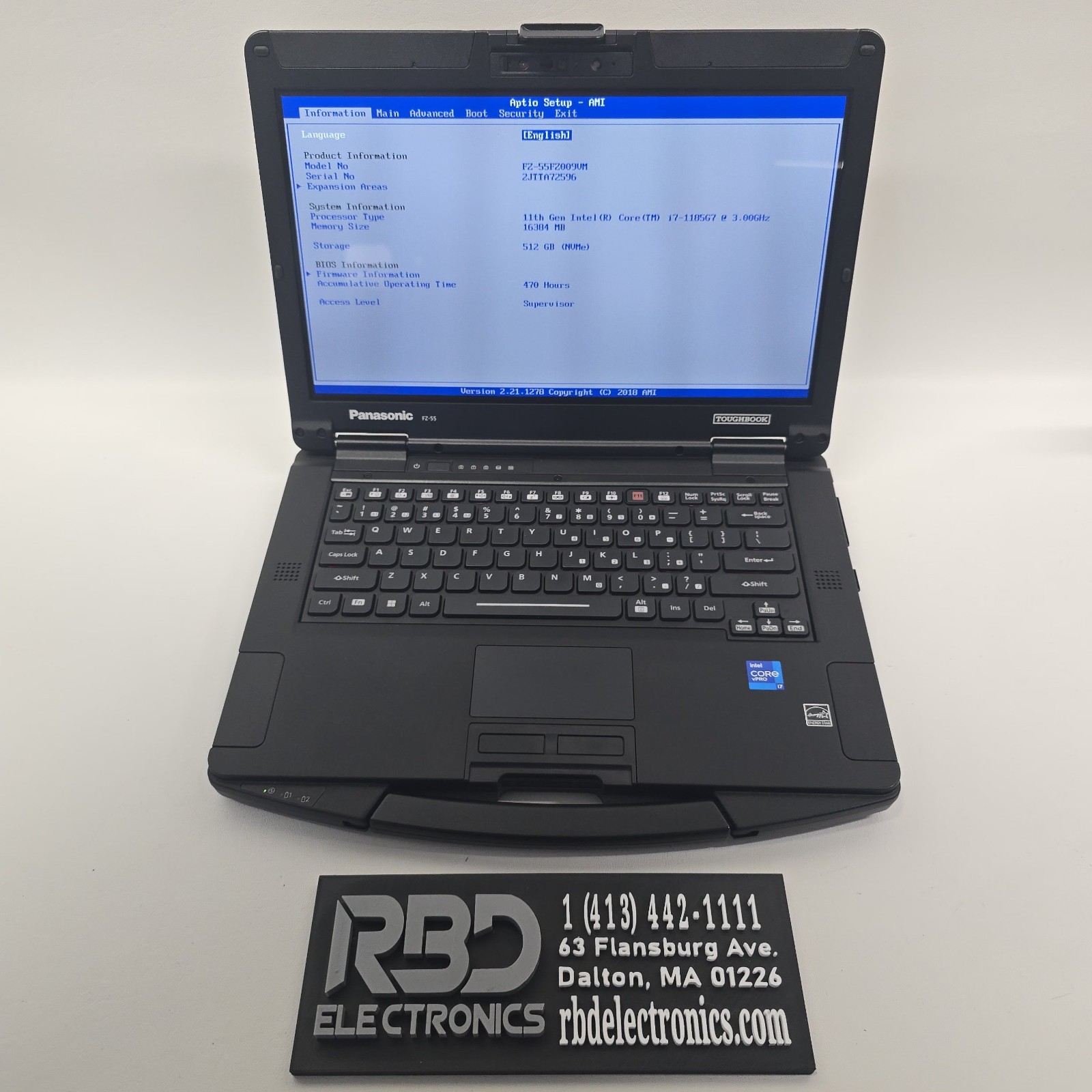 Panasonic FZ55 MK2 FHD Touch I7-1185G7 16GB 512 NO OS/AC