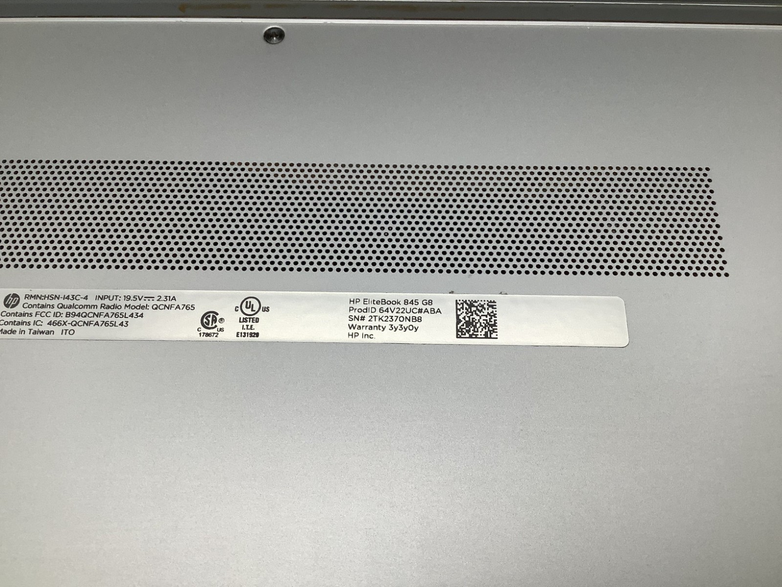 HP Elitebook 845 G8 Laptop 14 Ryzen 3 Pro 5450U 8GB RAM 512GB SSD Win 11 Pro