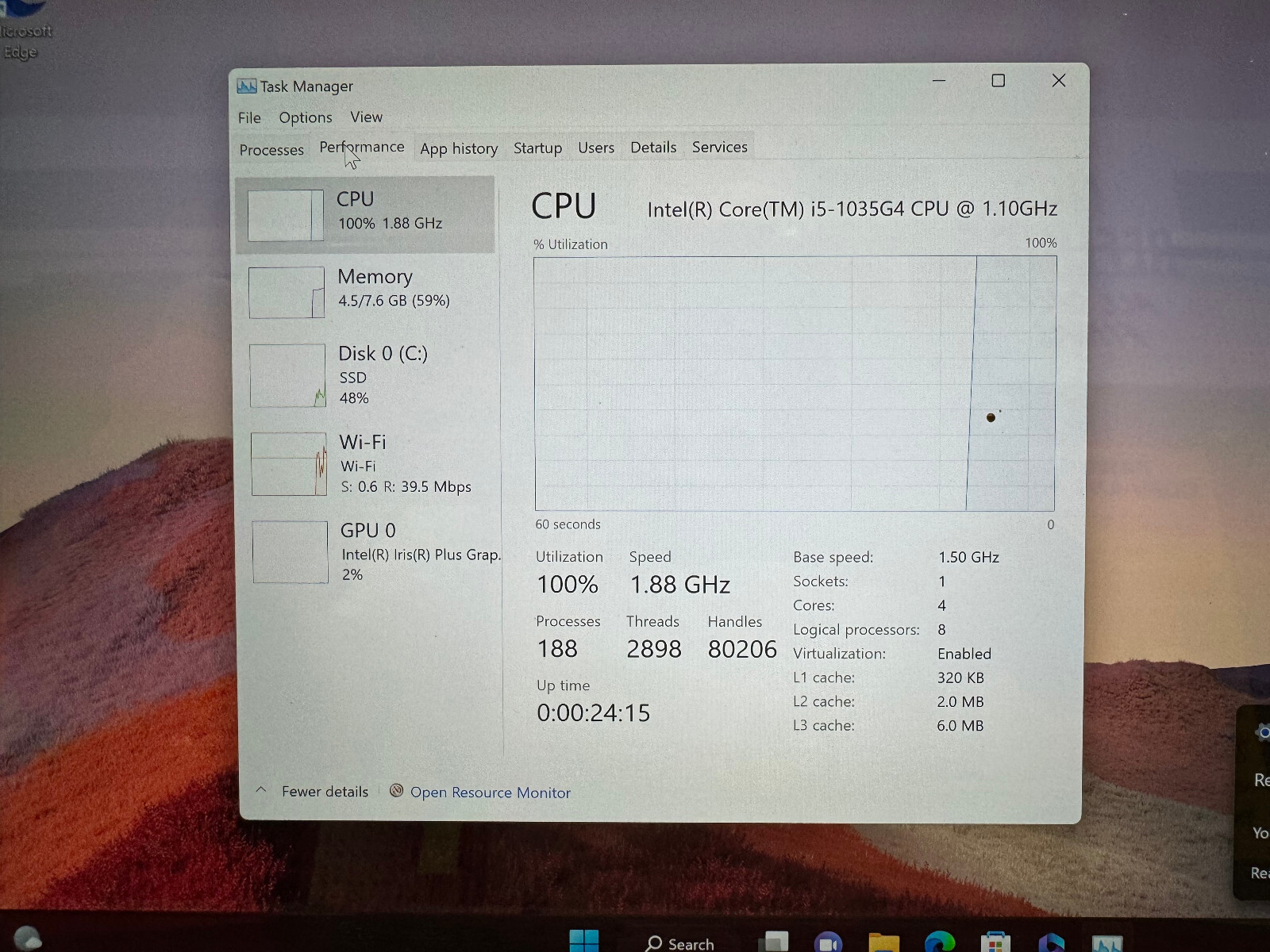 Microsoft Surface Pro 7 12.3″ Intel Core i5-1035G4, 8GB RAM) Laptop **USED**