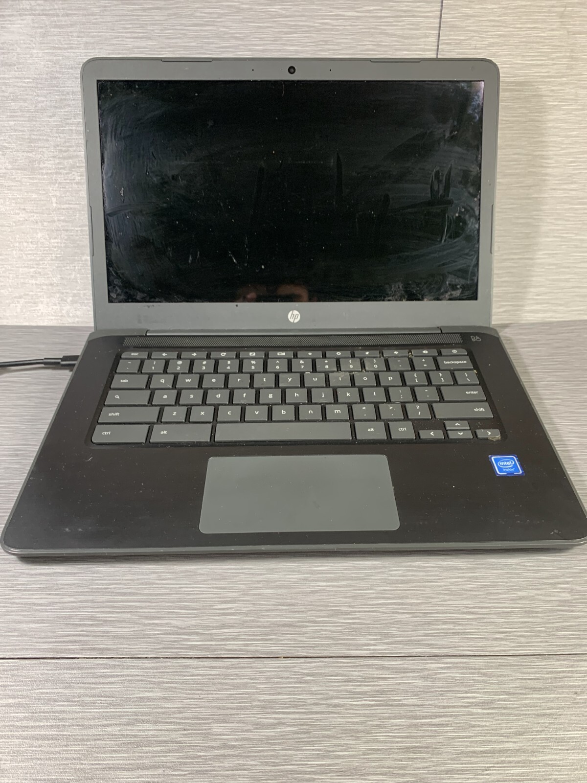 HP Chromebook 14-CA061DX Gray 14″ Touchscreen Intel Celeron Laptop – For Parts