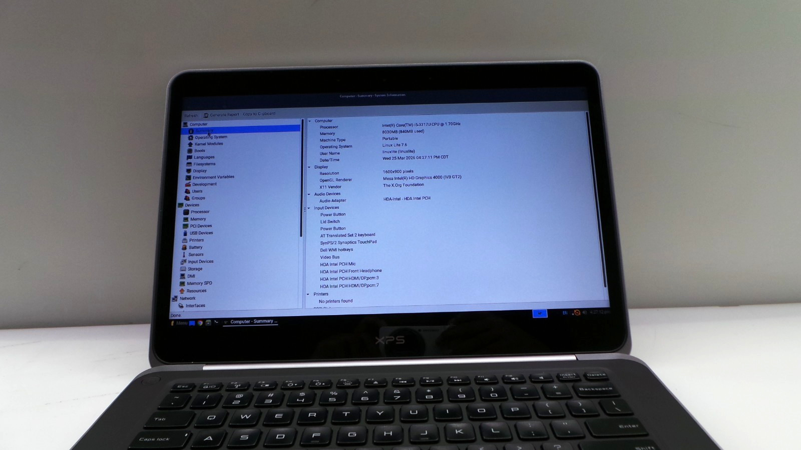Dell XPS L421X | 14″ | i5-3317U | 8GB 256GB SSD | Linux