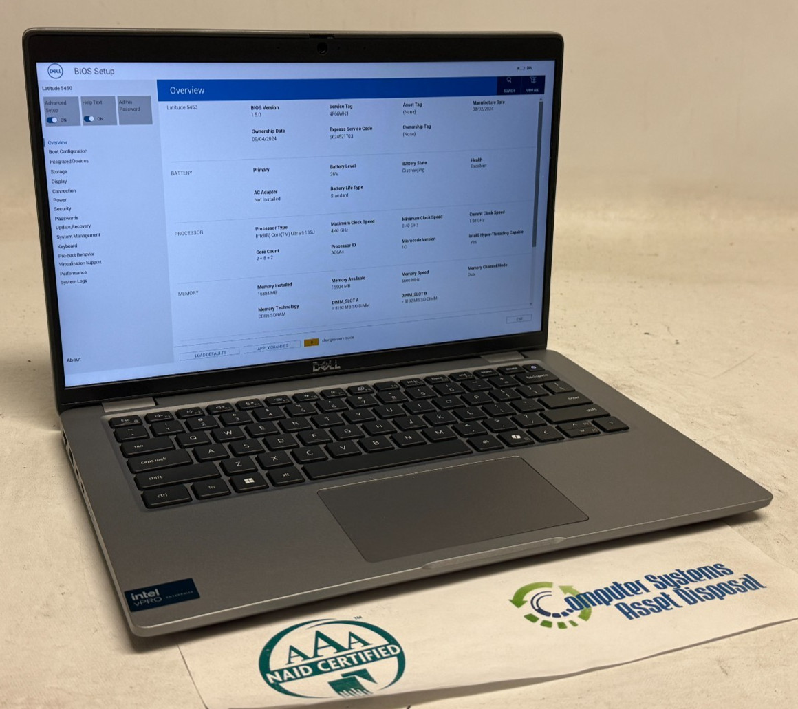 Dell Latitude 5450 14″ (Ultra 5-135U – 16GB RAM – 512GB SSD – Win11Home)
