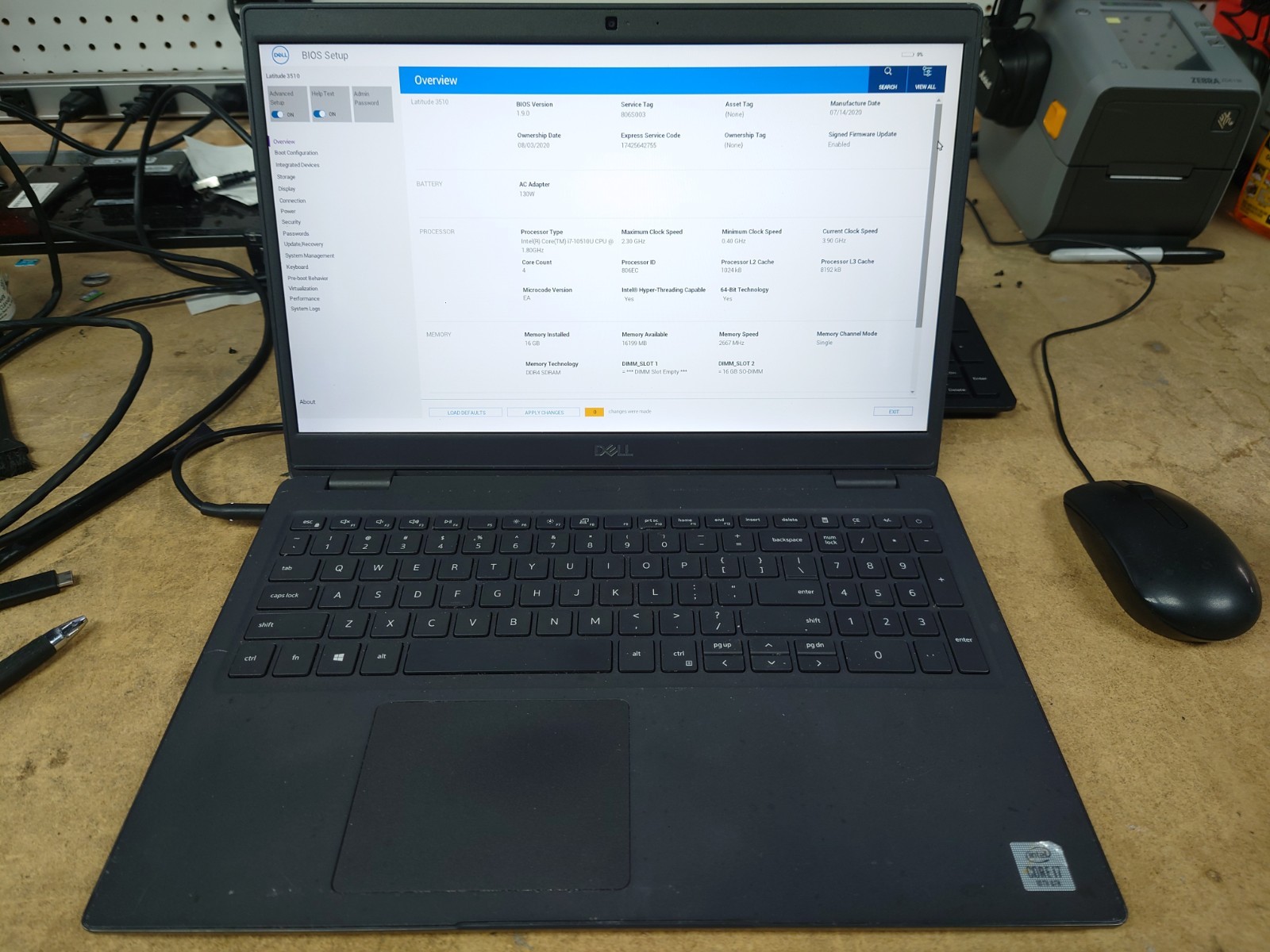 Dell Latitude 3510 15.6″ FHD i7-10510U 8GB RAM No OS/SSD