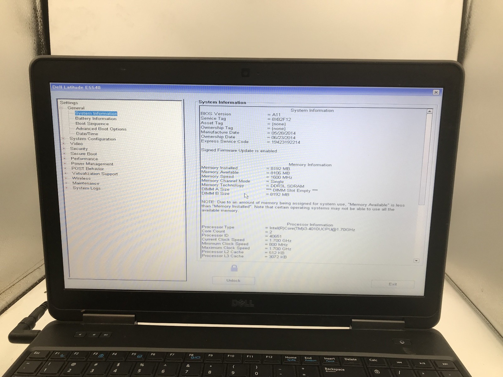 DELL LATITUDE E5540 – LOT OF 2 – BOOTS TO BIOS – INTEL I3 & I5 – NO RAM -READ-BB