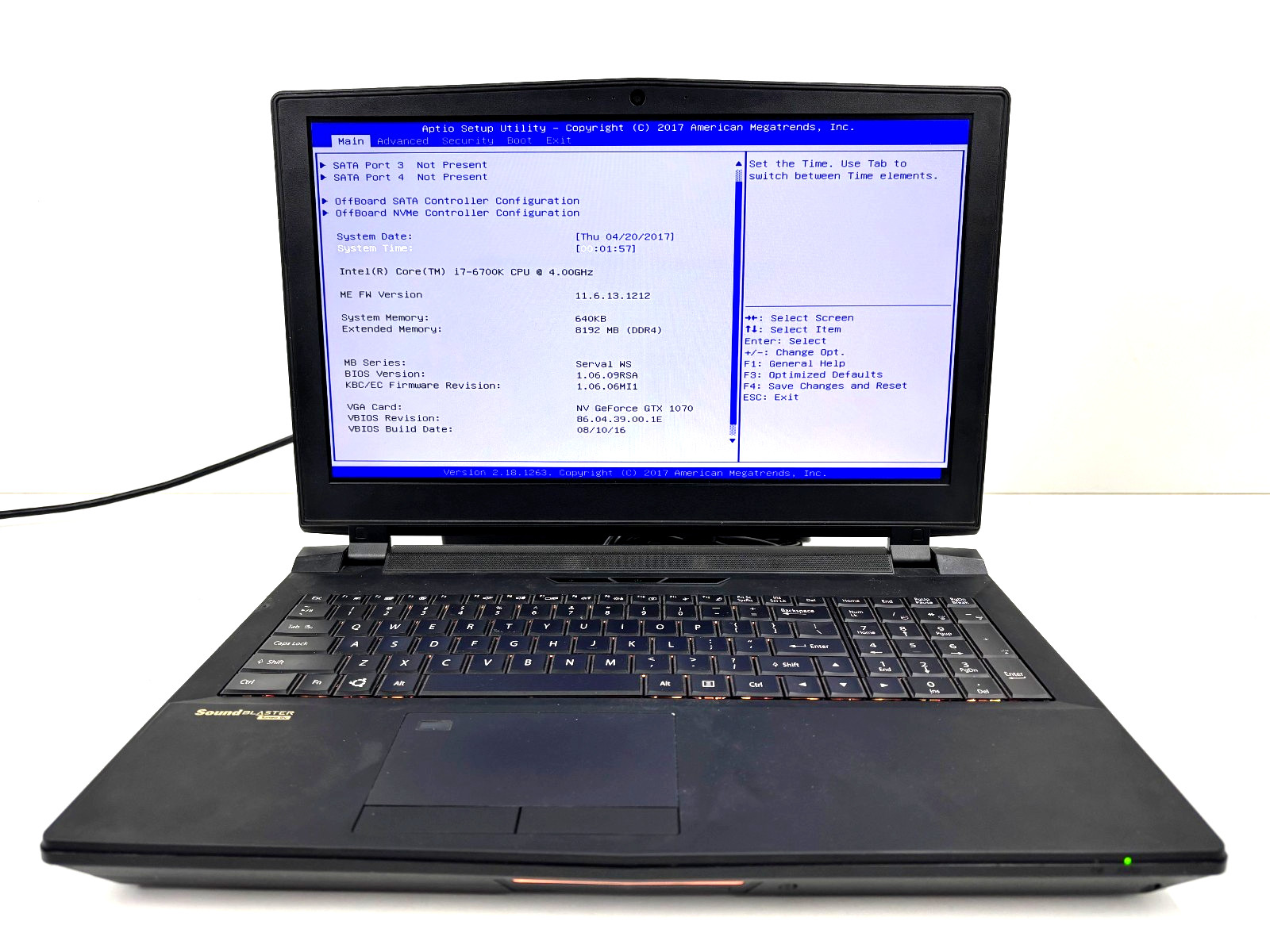 Lot (3) System76 Serval WS 17.3″ i7-7700K 4.20GHz 8GB GTX 1070 NO SSD NO BATTERY