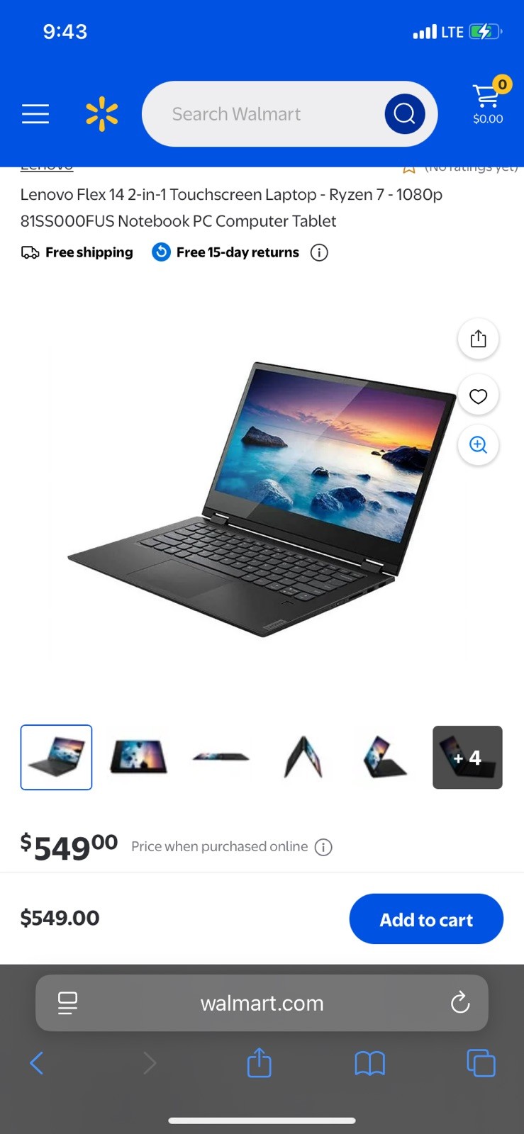 Lenovo Yoga C7400 14″ 256 GB SSD Intel Core i5 1.6 GHz 8 GB RAM Touch-Screen…