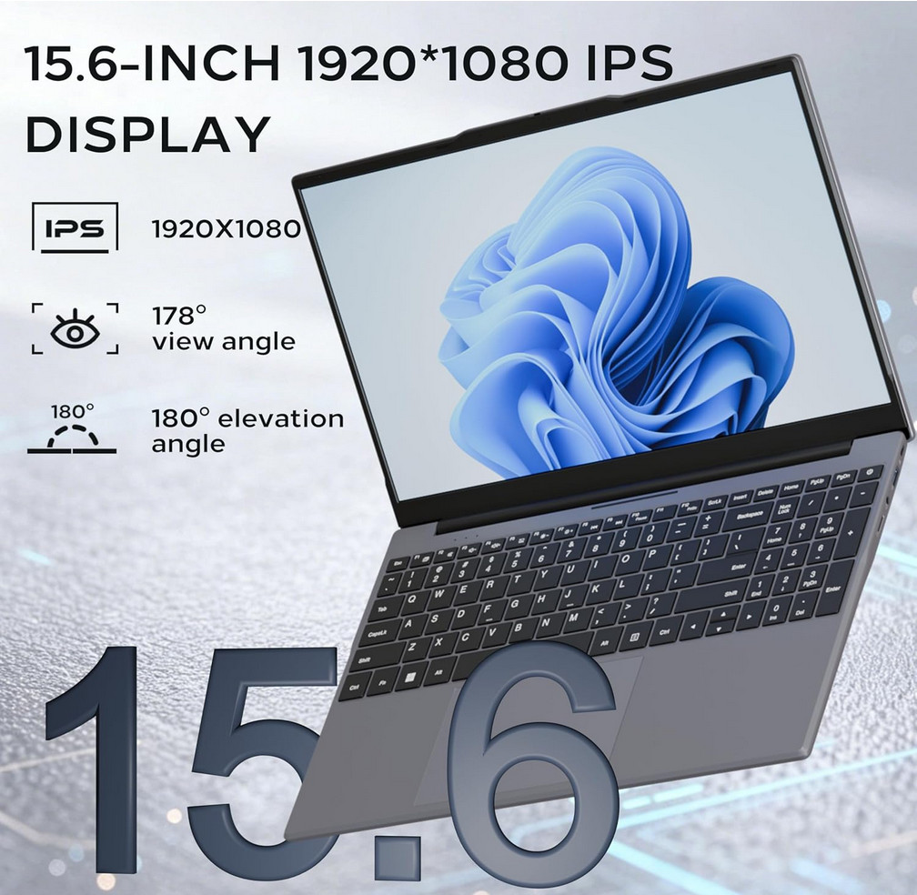 15.6″ FHD Laptop Computers, Compatible with Windows 11, Core M3 (Beats Pentium,