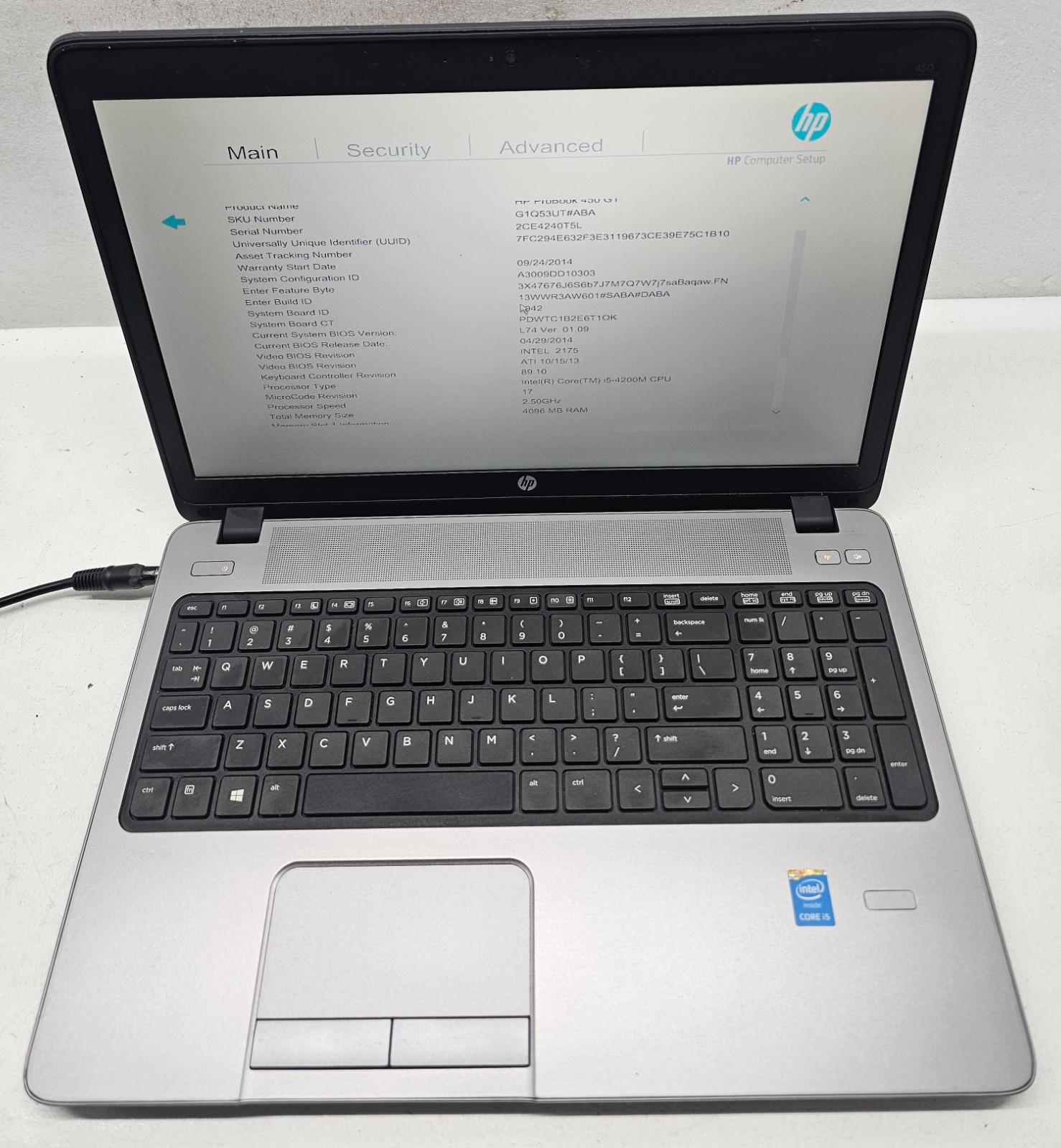 HP ProBook 450 G1 15.6″ Laptop Intel Core i5-4200M 4GB Ram NO HD/OS (FL)
