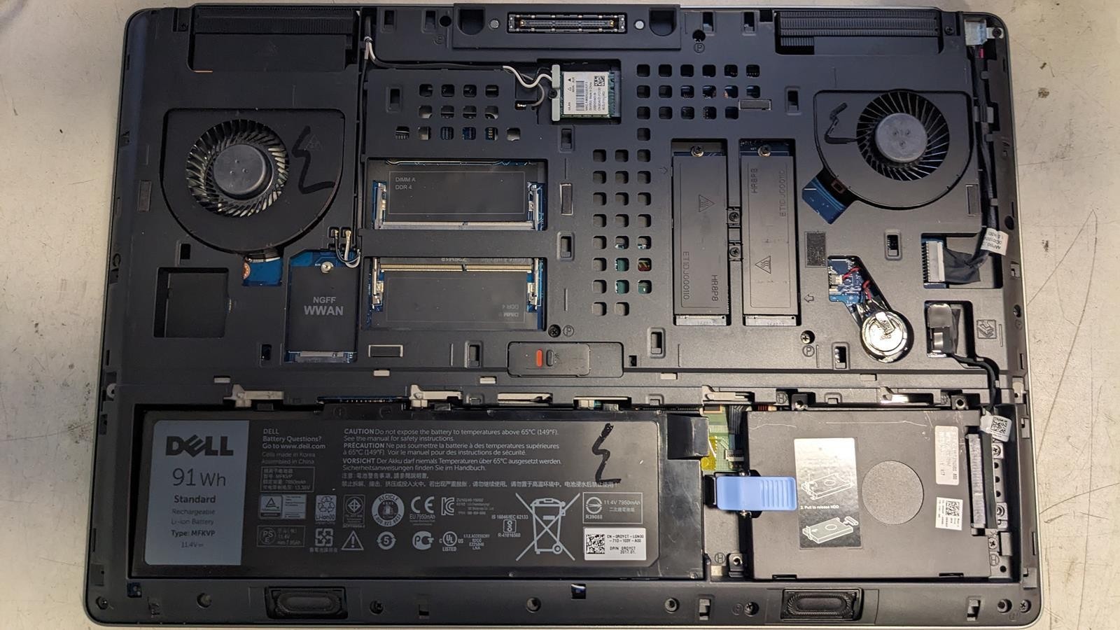 DELL PRECISION 7710 i5-6300HQ @ 2.30GHz, 8GB RAM, NO HDD/OS