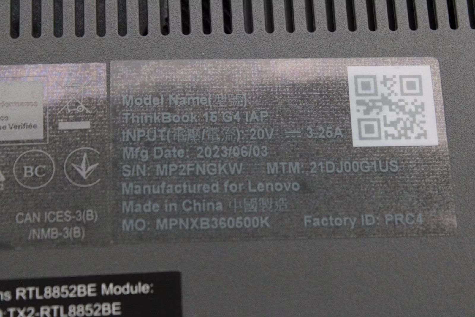 Lenovo ThinkBook 15 G4 IAP 15.5″ i5-1235U, 256GB NVMe, 16GB RAM