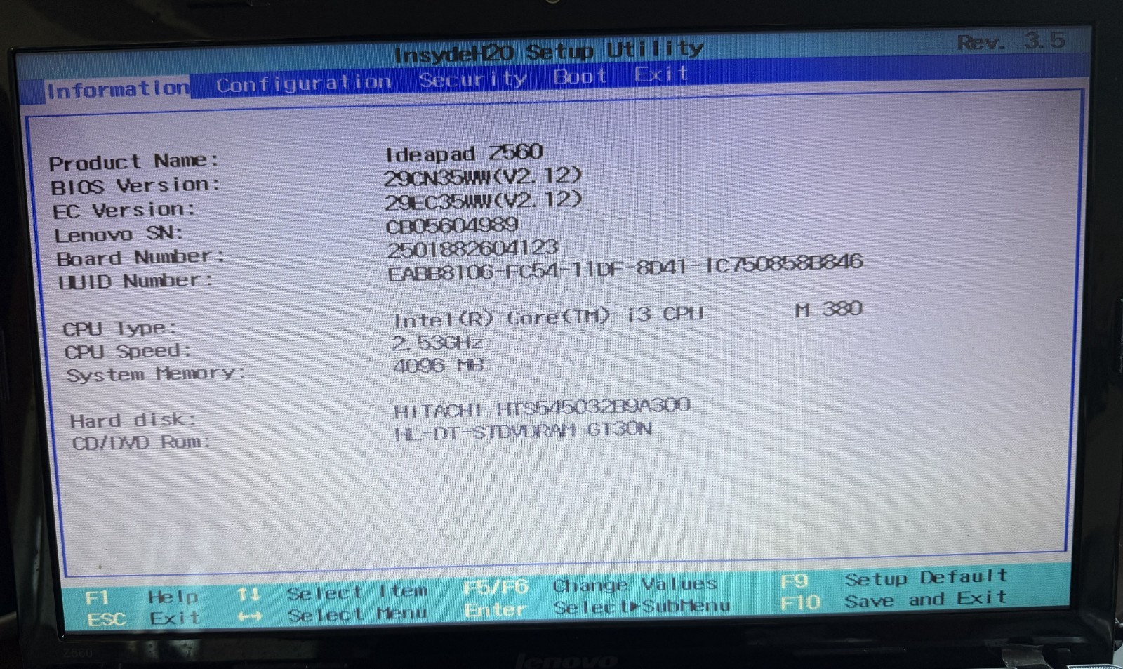 Lenovo IdeaPad Z560 15.6 Laptop Intel i3 M380 2.53 GHz 4 GB RAM 300GB *READ*