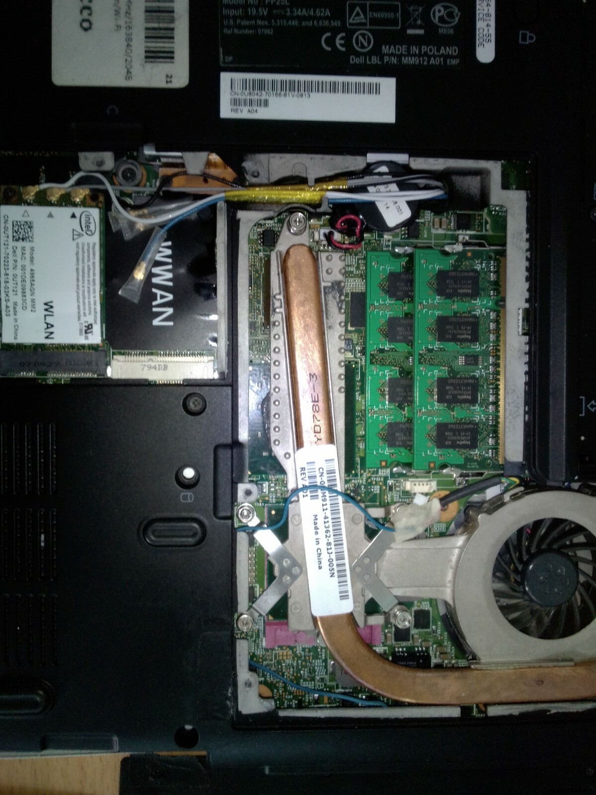 Dell XPS PP25L LAPTOP 13.3 FOR PARTS