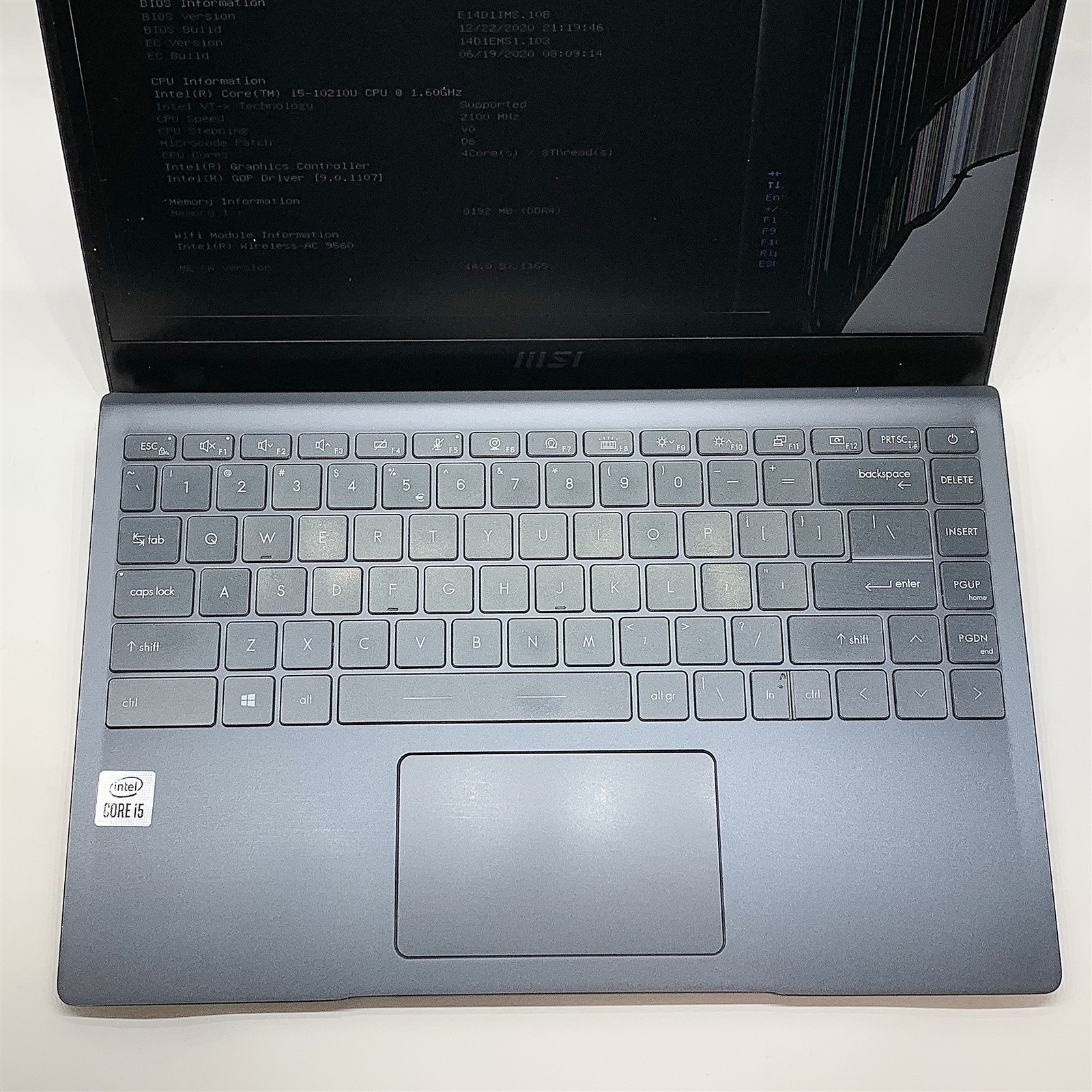 MSI MS-14D1 Laptop Intel Core i5 10210U 1.60GHZ 14″ FHD 8GB RAM NO HDD Parts