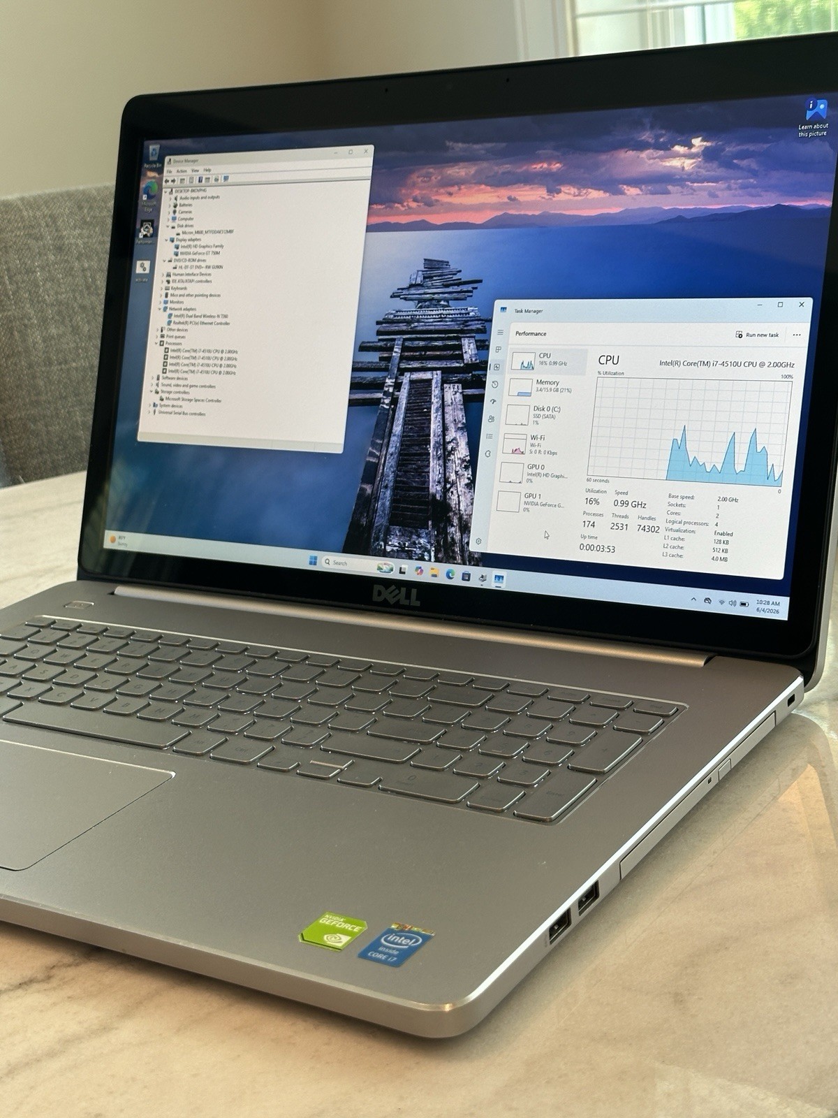 Dell Inspiron 7737 17.3″ Touch Laptop i7-4500U 16GB 256GB SSD NVIDIA GT750m W11