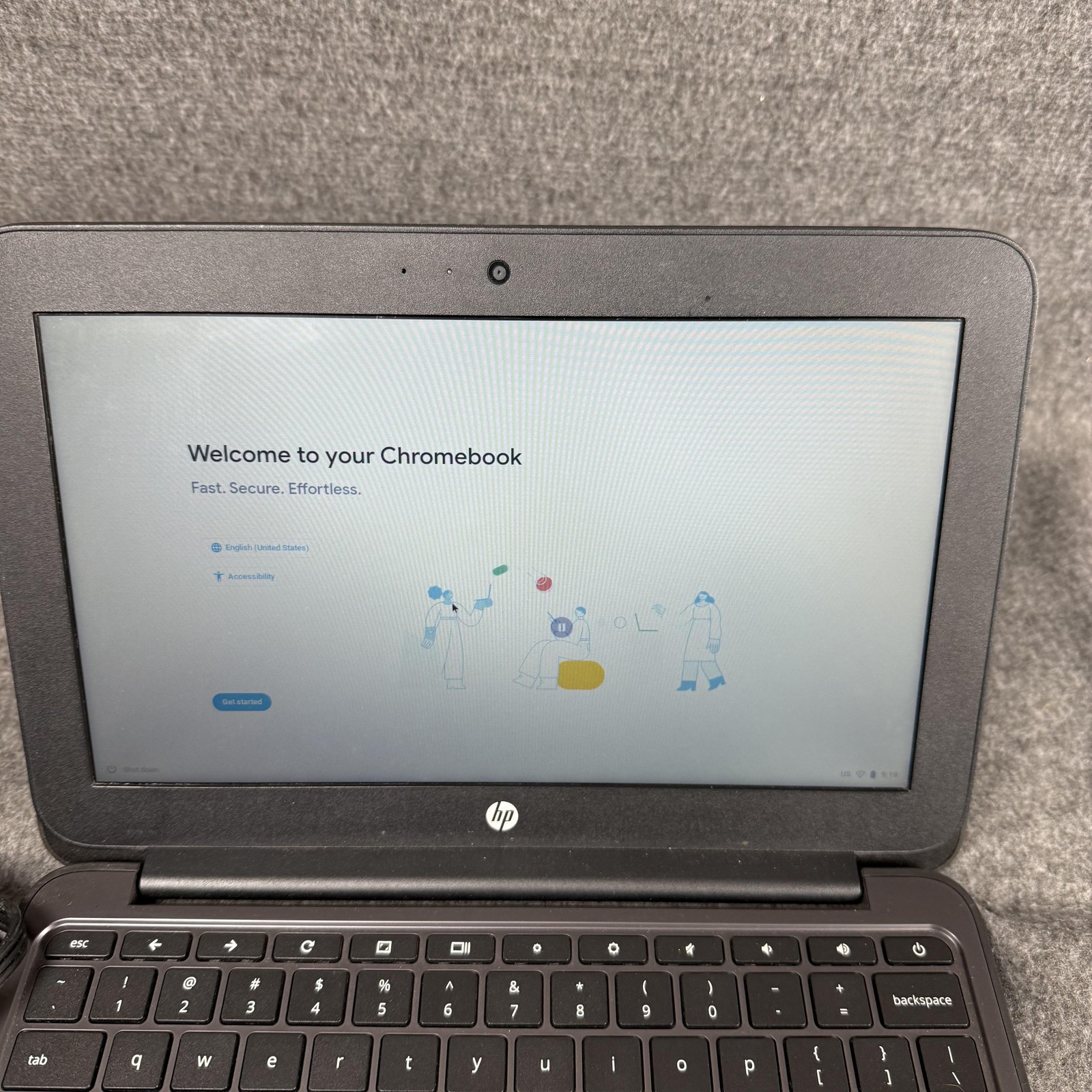 HP Chromebook 11 G5 EE Laptop Chrome OS WiFi Webcam Tested Works W Charger Black