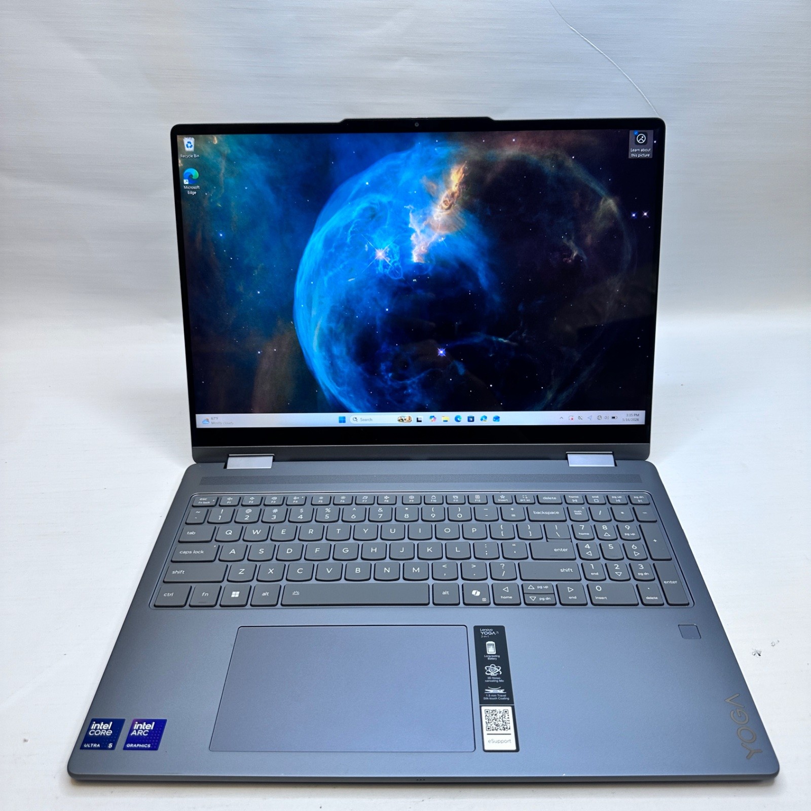 Lenovo Yoga 7 2-in-1 16″ WUXGA Touchscreen Laptop, Ultra 5 226V, 16GB, 512GB SSD