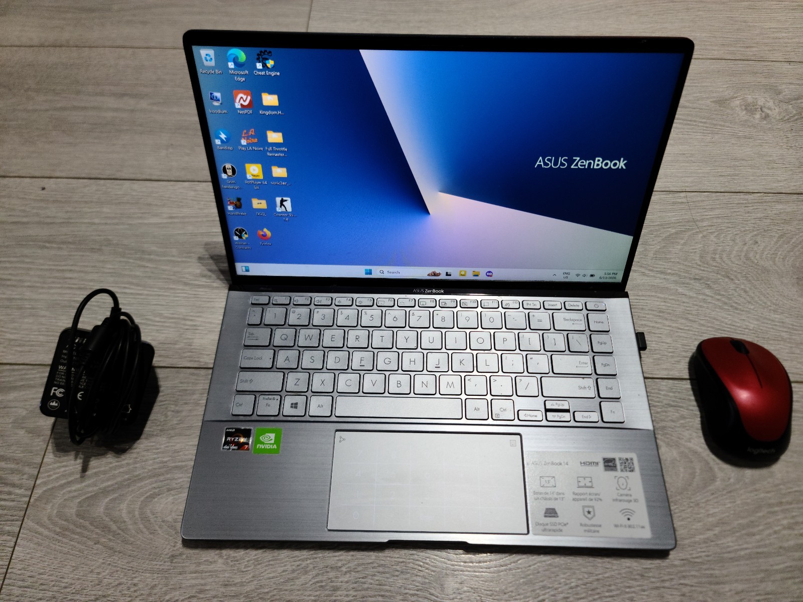 ASUS ZenBook 14 UM433IQ AMD Ryzen 7 4700U NVIDIA GeForce MX350
