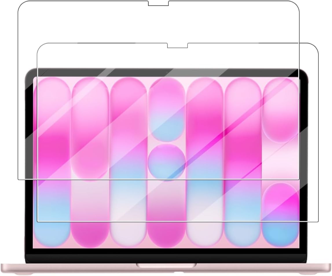 2 Pack Tempered Glass Screen Protectors for MacBook Neo 13 Inch, Bubble-Free, Du