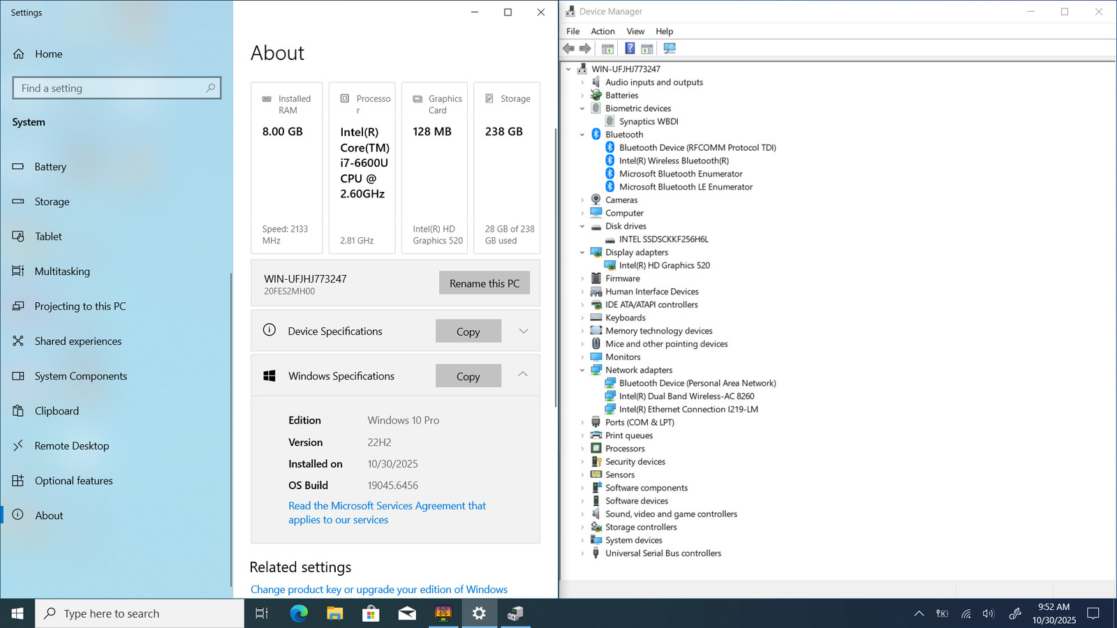 Lenovo ThinkPad Yoga 260 2-in-1 12″ FHD I7-6600U 256GB SSD 8GB W10P *READ*