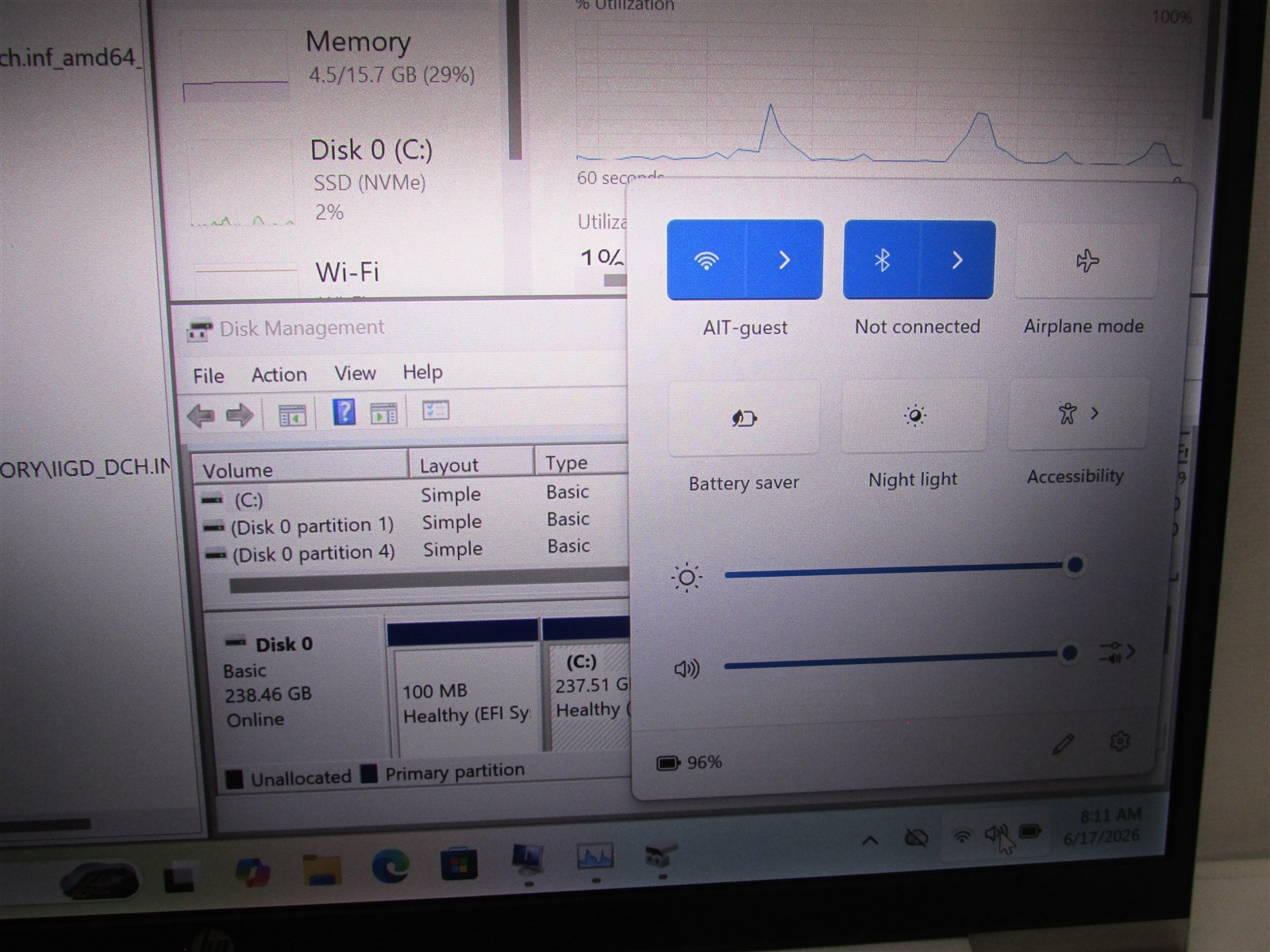 HP Probook 640 G8 i5-1145G7 2.6GHz 16GB RAM 256GB NVME 14″ Win 11 Pro MISS KEY