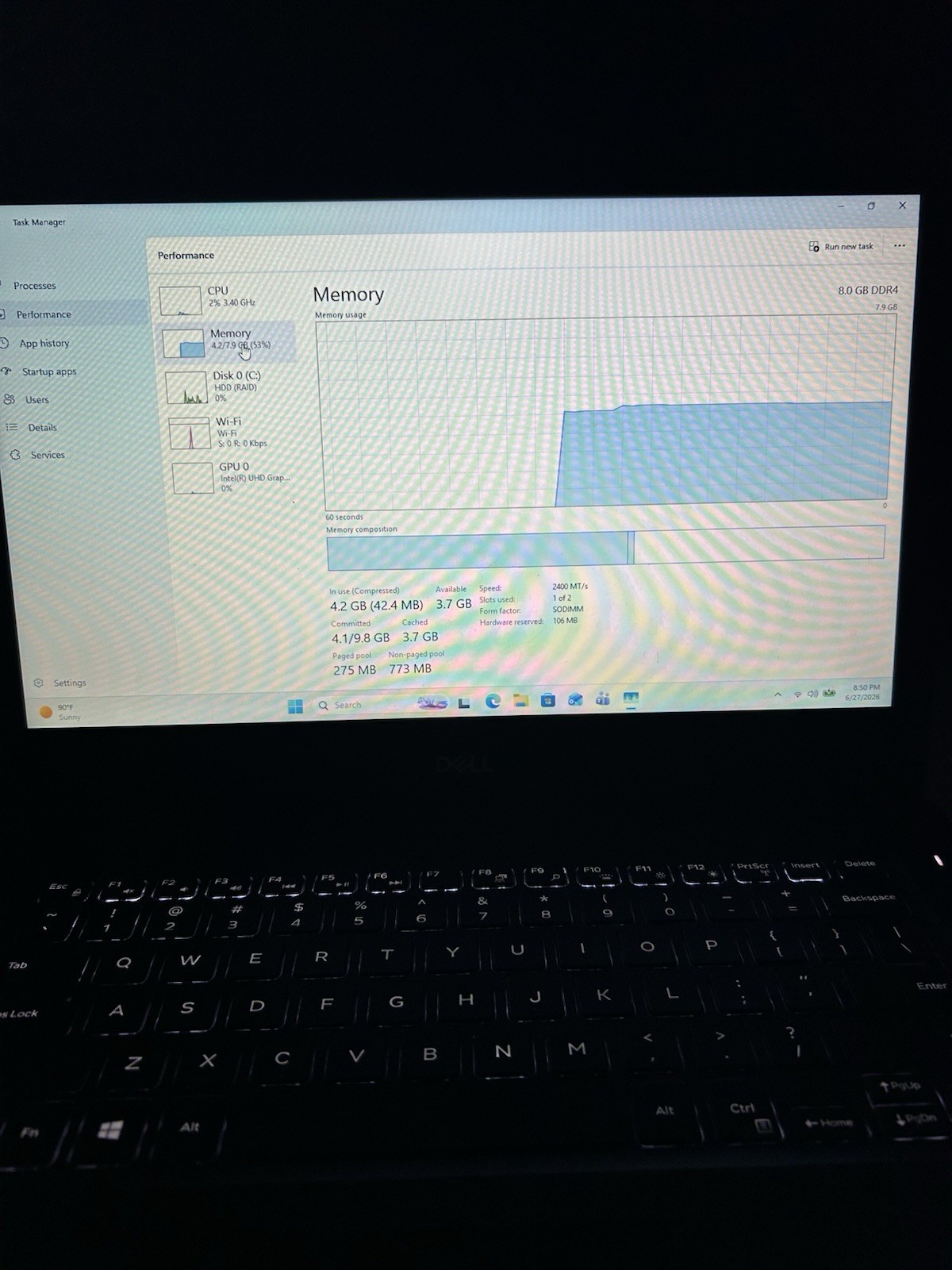 Dell Latitude 3490 14 in i5-8250U 8GB RAM 466GB HDD Win 11 Pro Black