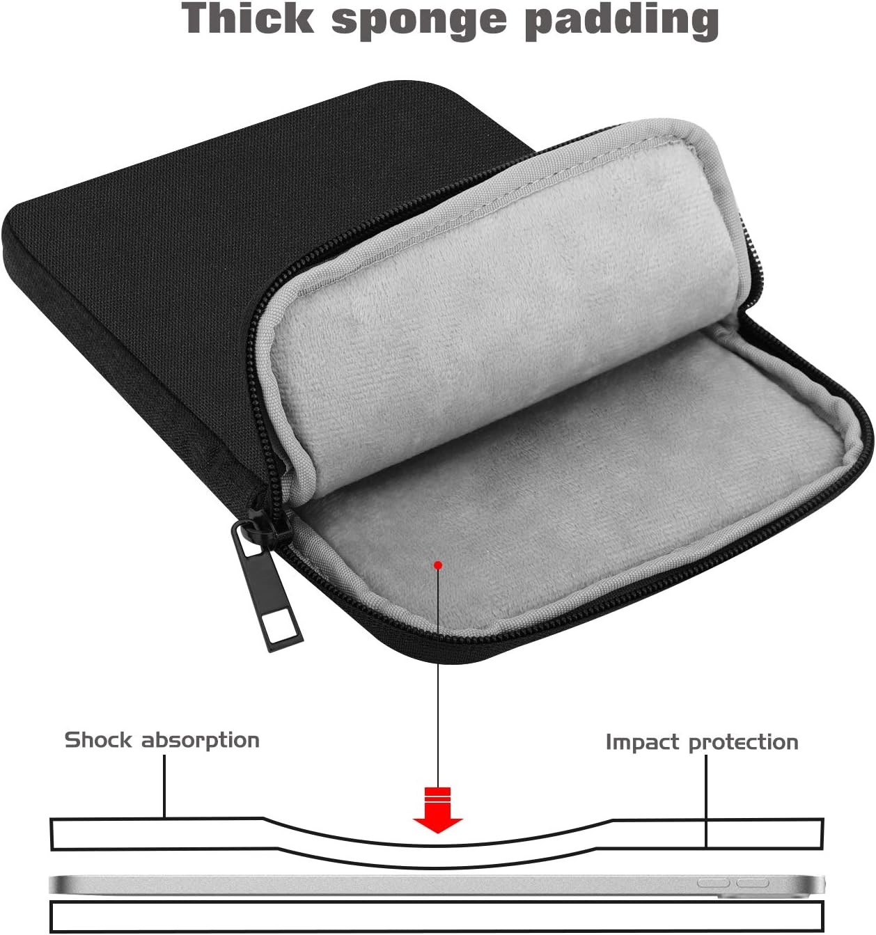 13 Inch Tablet Sleeve Compatible with Galaxy Tab S8+/S9+ 12.4″, iPad Air M4 2026