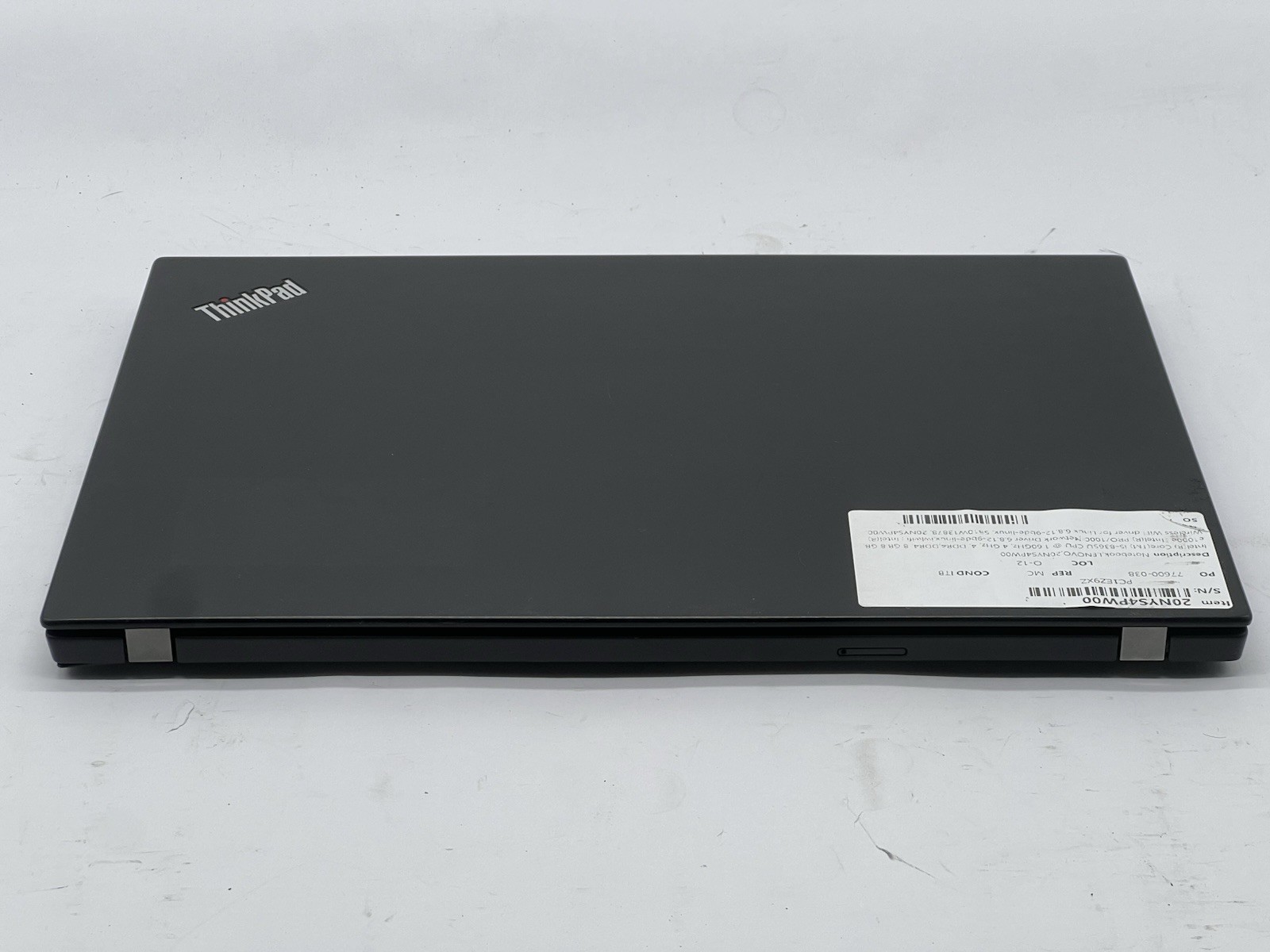 Lenovo ThinkPad T490s, i5-8365U CPU @ 1.60GHz, 16GB RAM-No HDD/OS/Charger