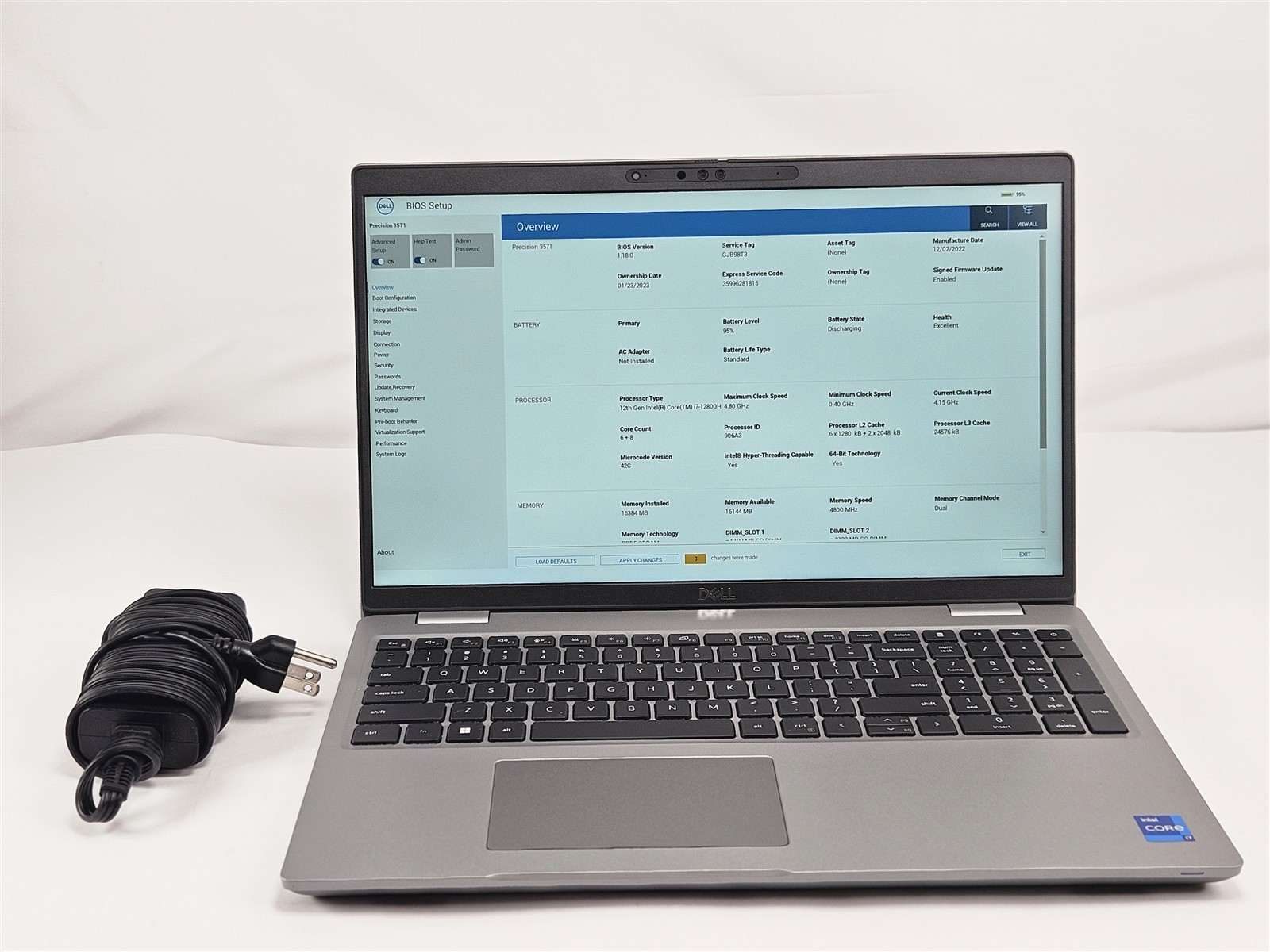 Dell Precision 3571 i7-12800H 16GB DDR5 512GB NVMe NVIDIA T600 GPU