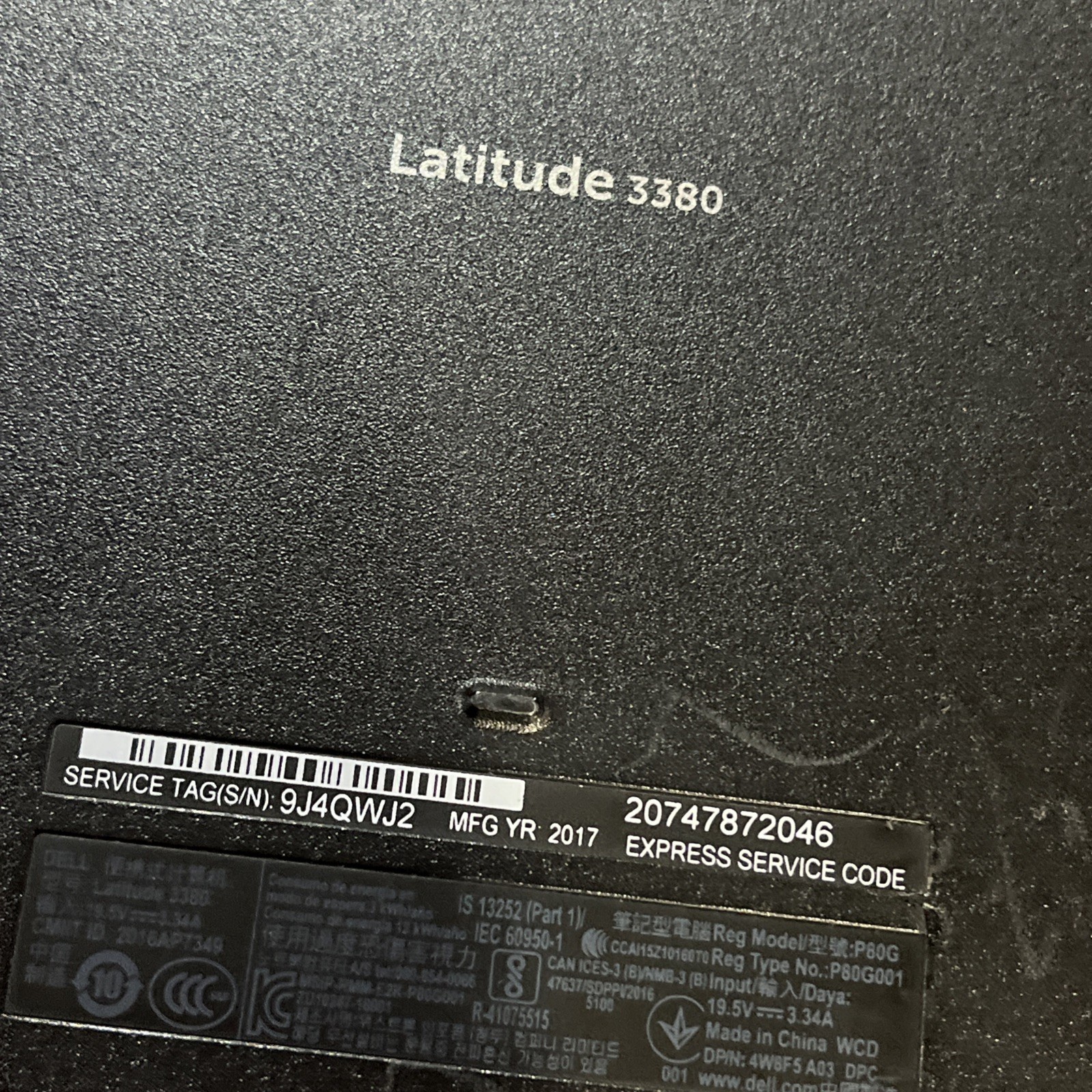 DELL LATITUDE 3380 INTEL CORE I5-7200U 2.50GHZ 16GB RAM NO HD