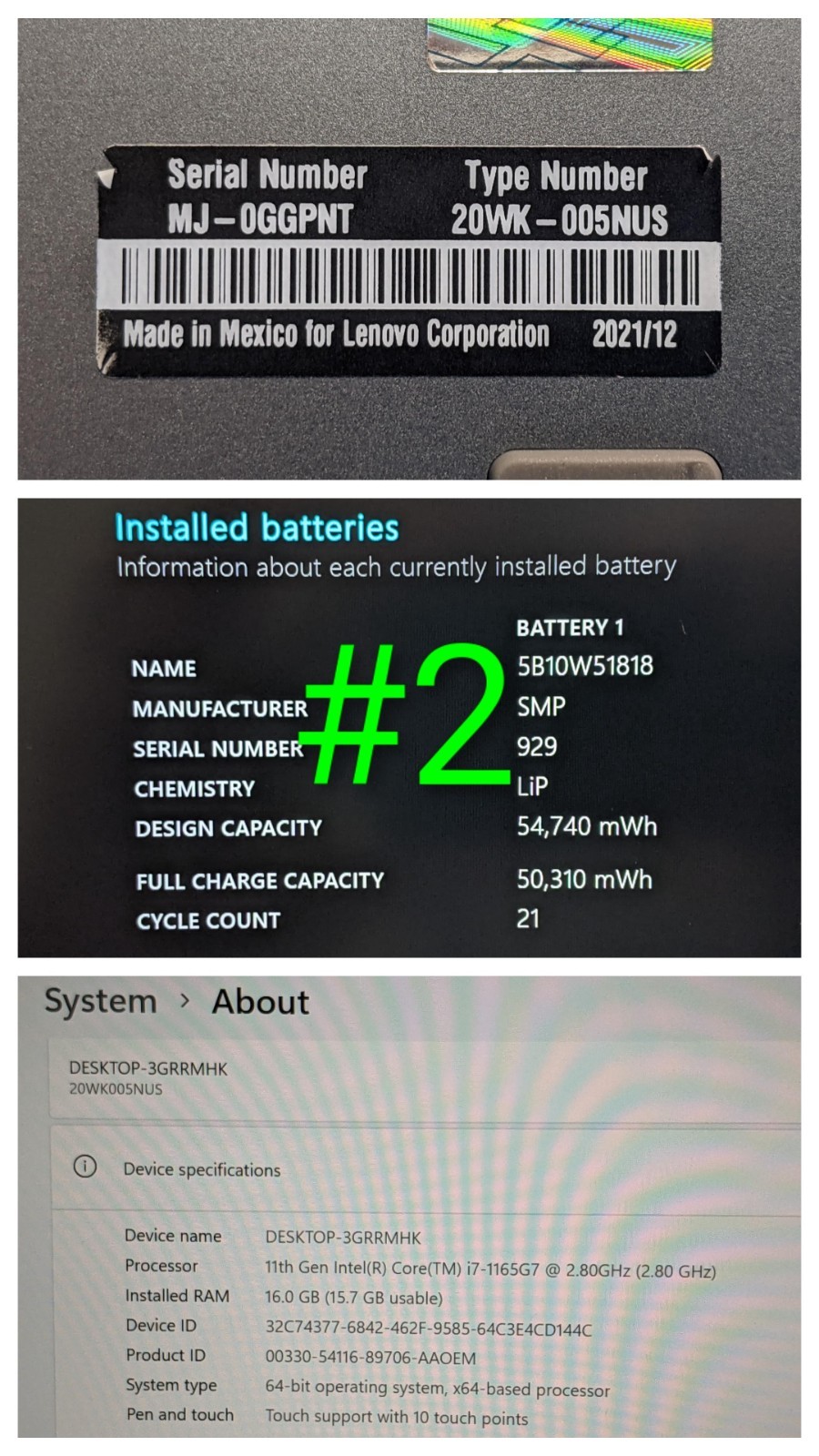 Lenovo ThinkPad X13 Gen 2i 13.3″ FHD+ TOUCH i7-11 2.8GHz 16GB 512GB SSD W11P +PA