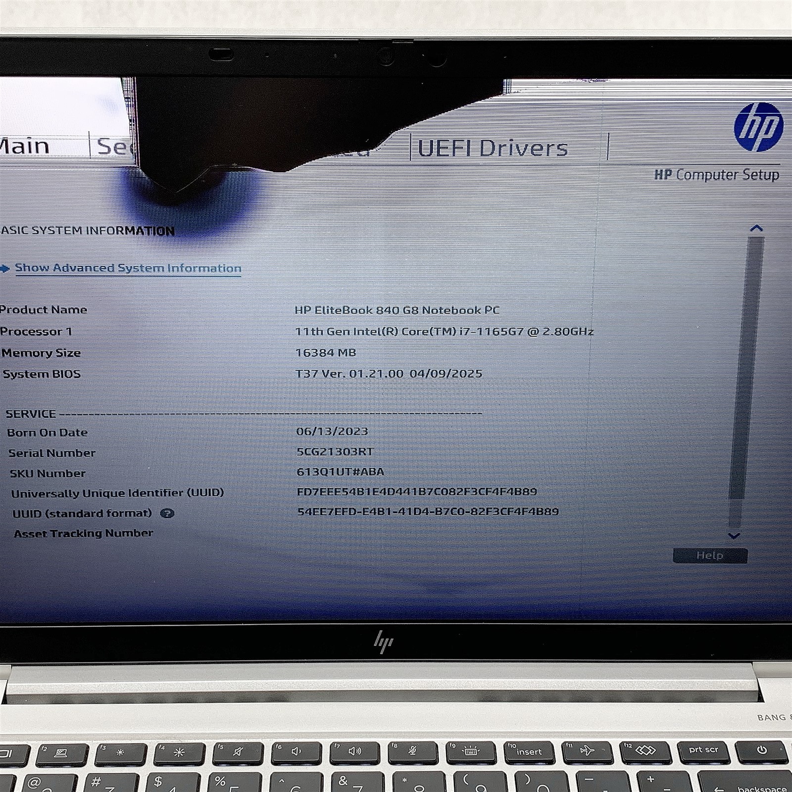 HP EliteBook 840 G8 Laptop Intel Core i7 1165G7 2.8GHZ 14″ 16GB RAM NO HDD Parts