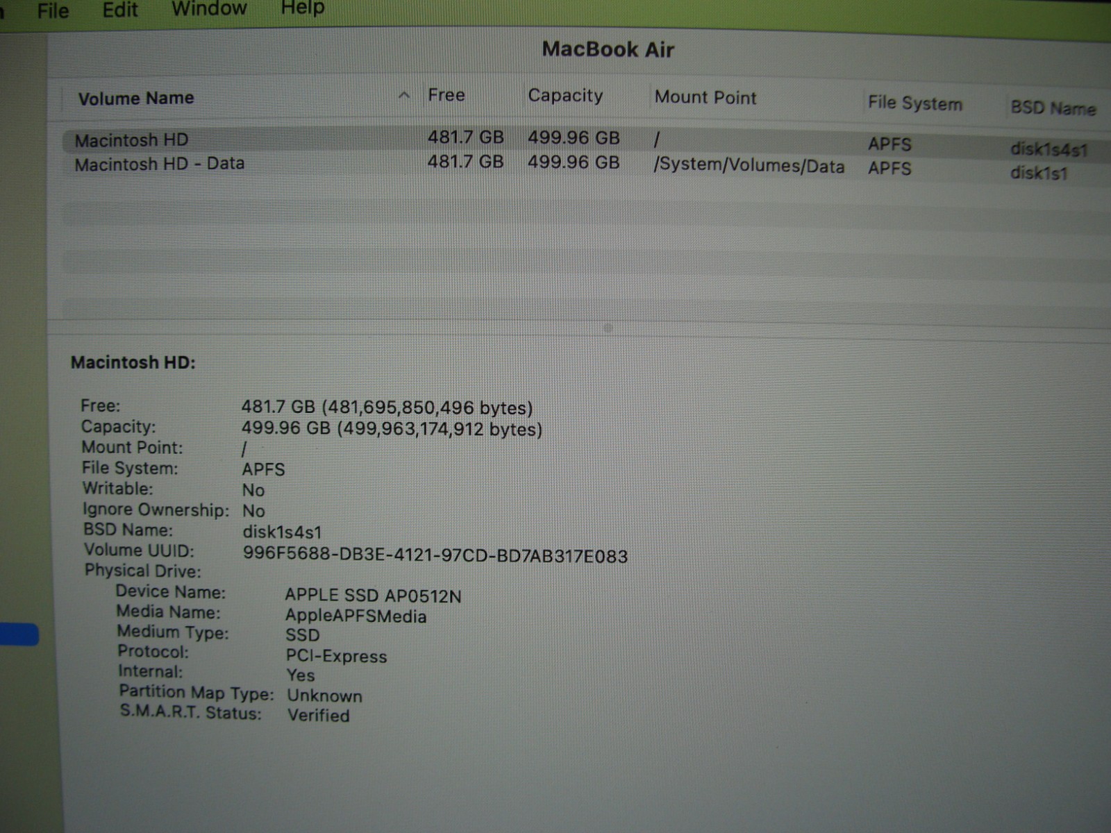 Apple MacBook Air 13″ A2179 2020 i5-1030NG7 1.1GHz 16GB 512GB OS Sonoma MVH2LL/A